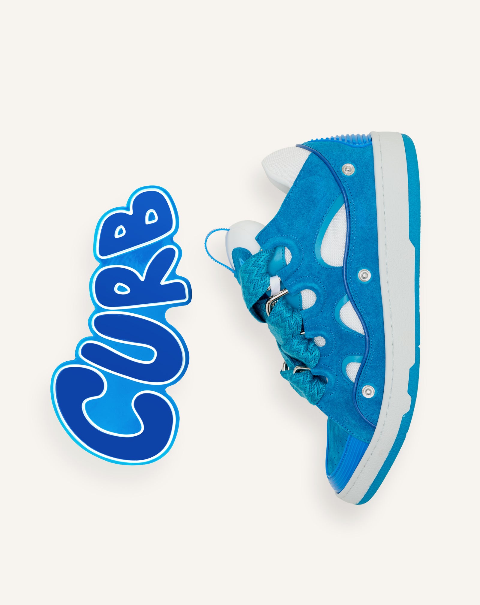 SNEAKERS URBAN CURB EN CUIR À PATCH