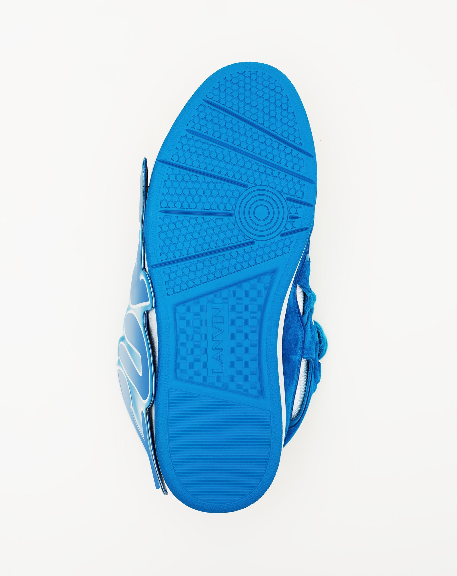 SNEAKERS URBAN CURB EN CUIR À PATCH BLEU