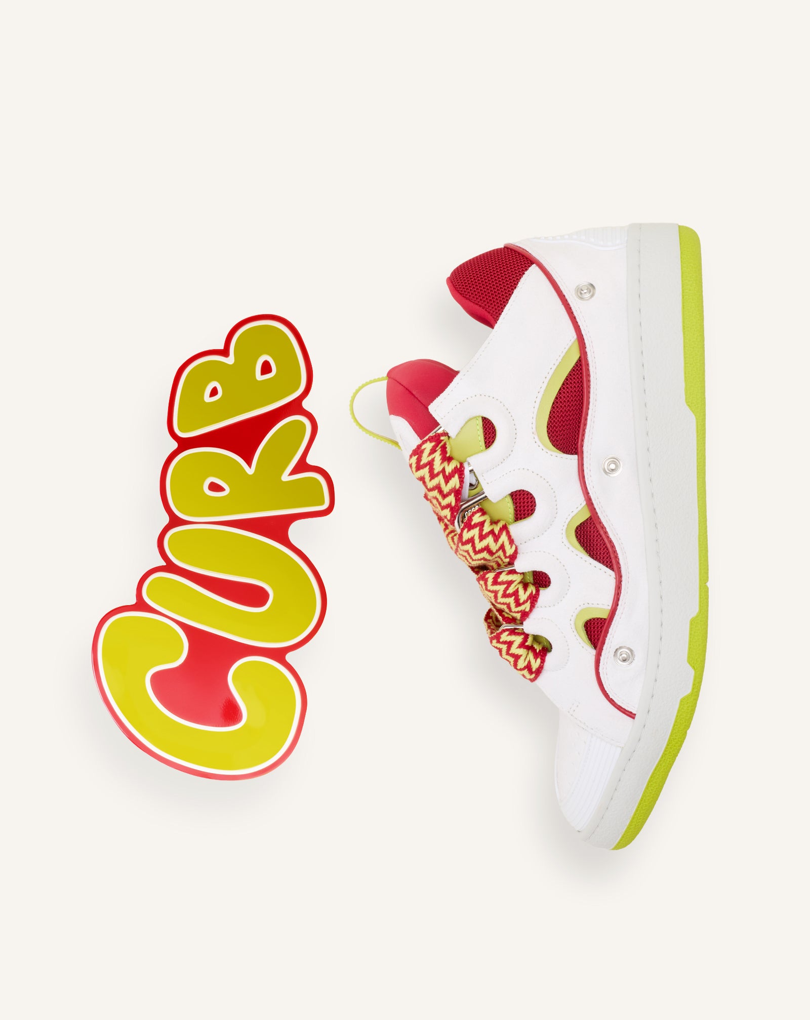 SNEAKERS URBAN CURB EN CUIR À PATCH