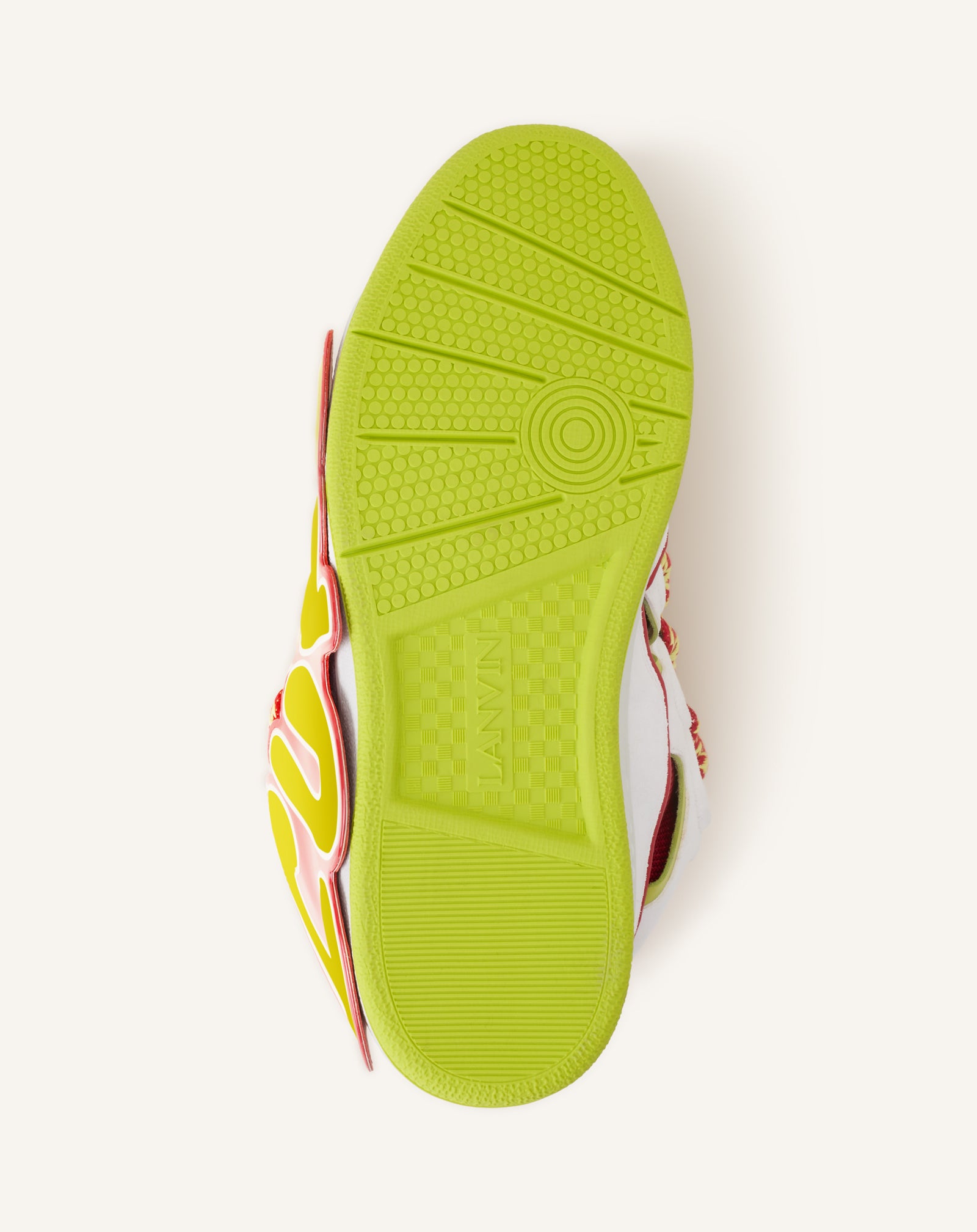 SNEAKERS URBAN CURB EN CUIR À PATCH ROUGE