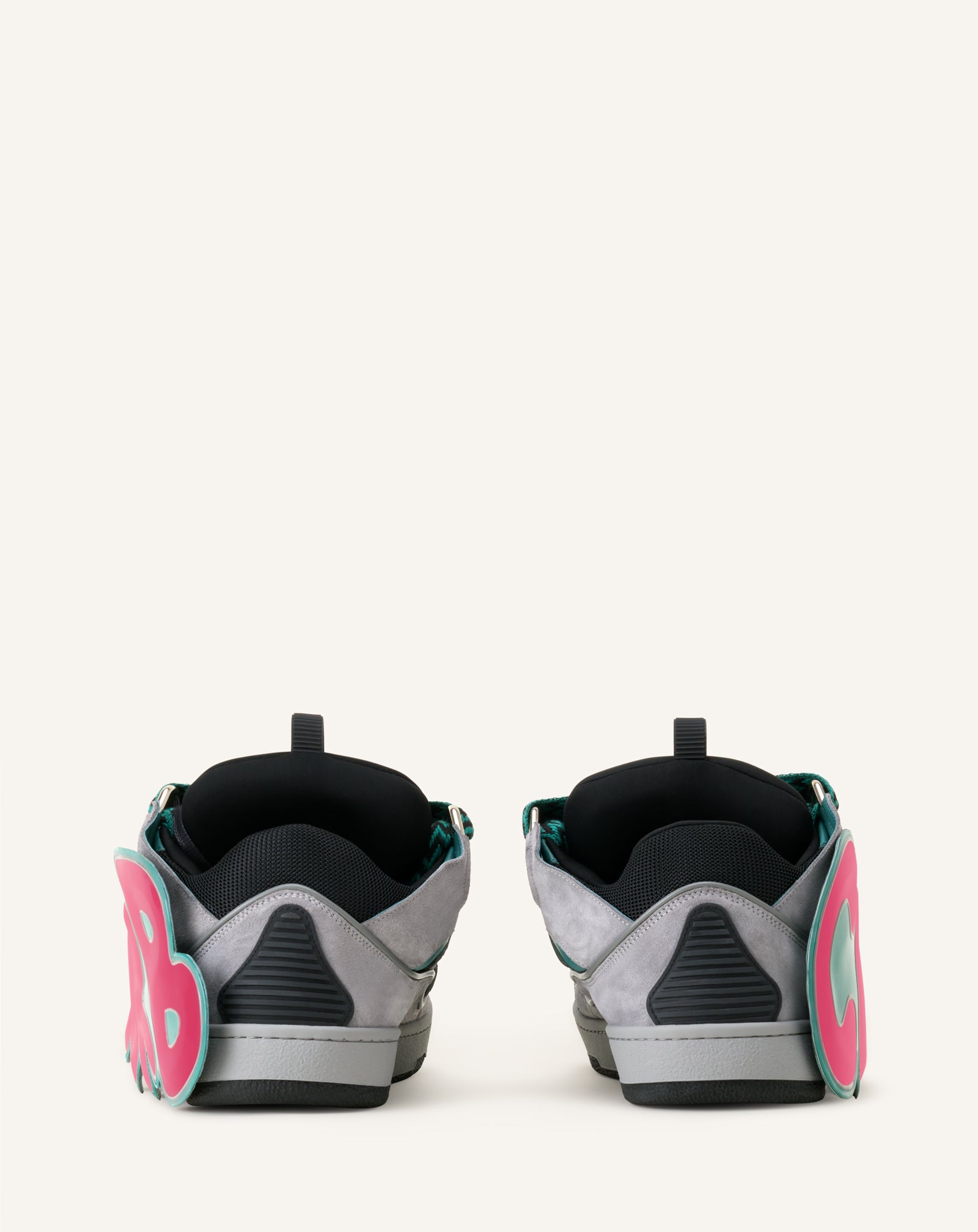 SNEAKERS URBAN CURB EN CUIR À PATCH VERT