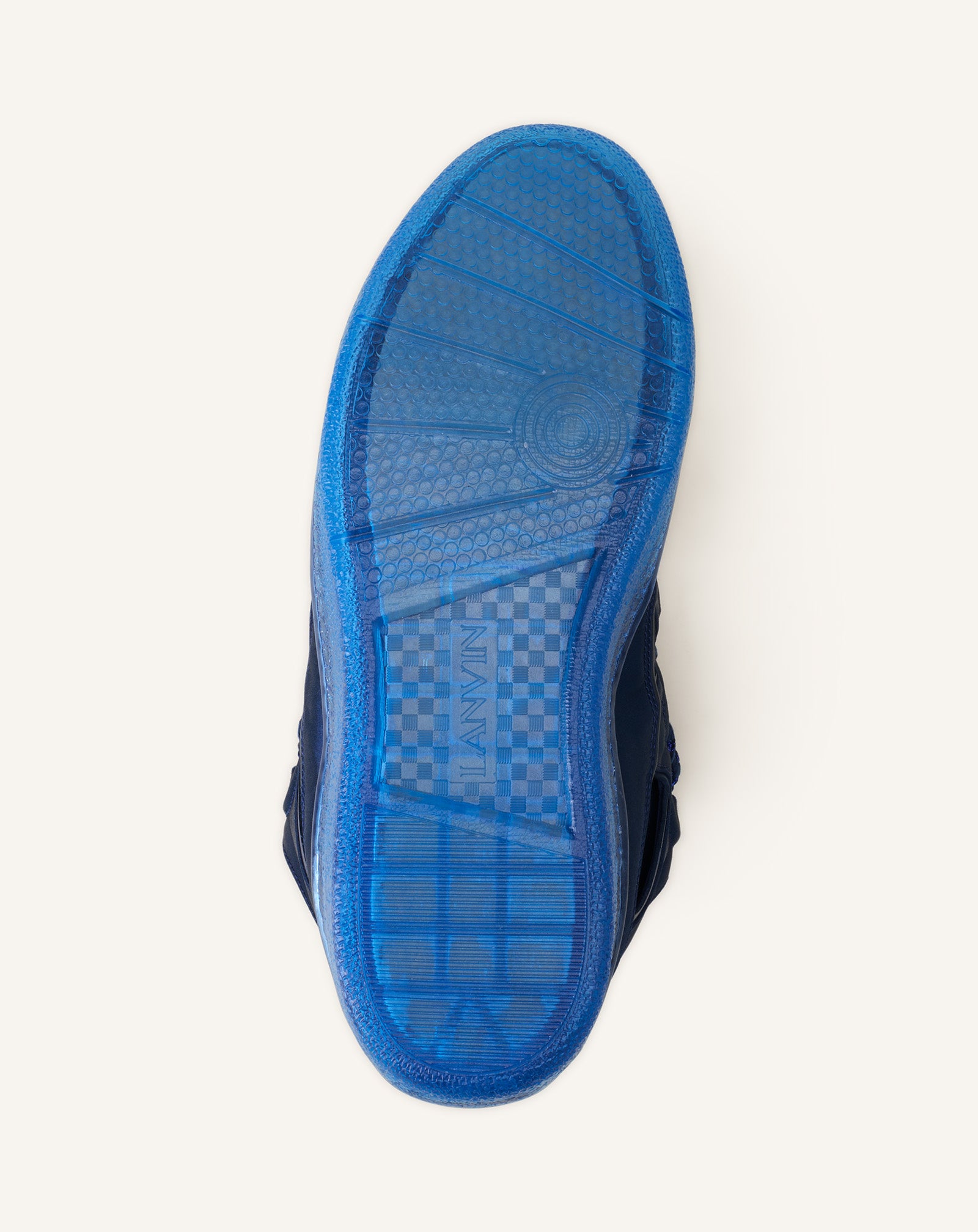 SNEAKERS CURB EN SATIN BLEU