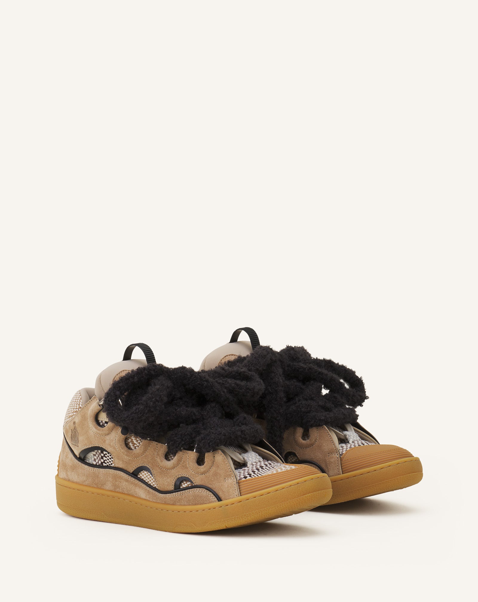 CURB SNEAKERS EN SUEDE LACETS MAILLE