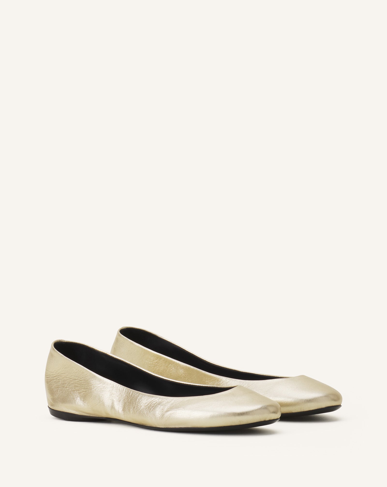 LA BALLERINE EN CUIR MÉTALLISÉ