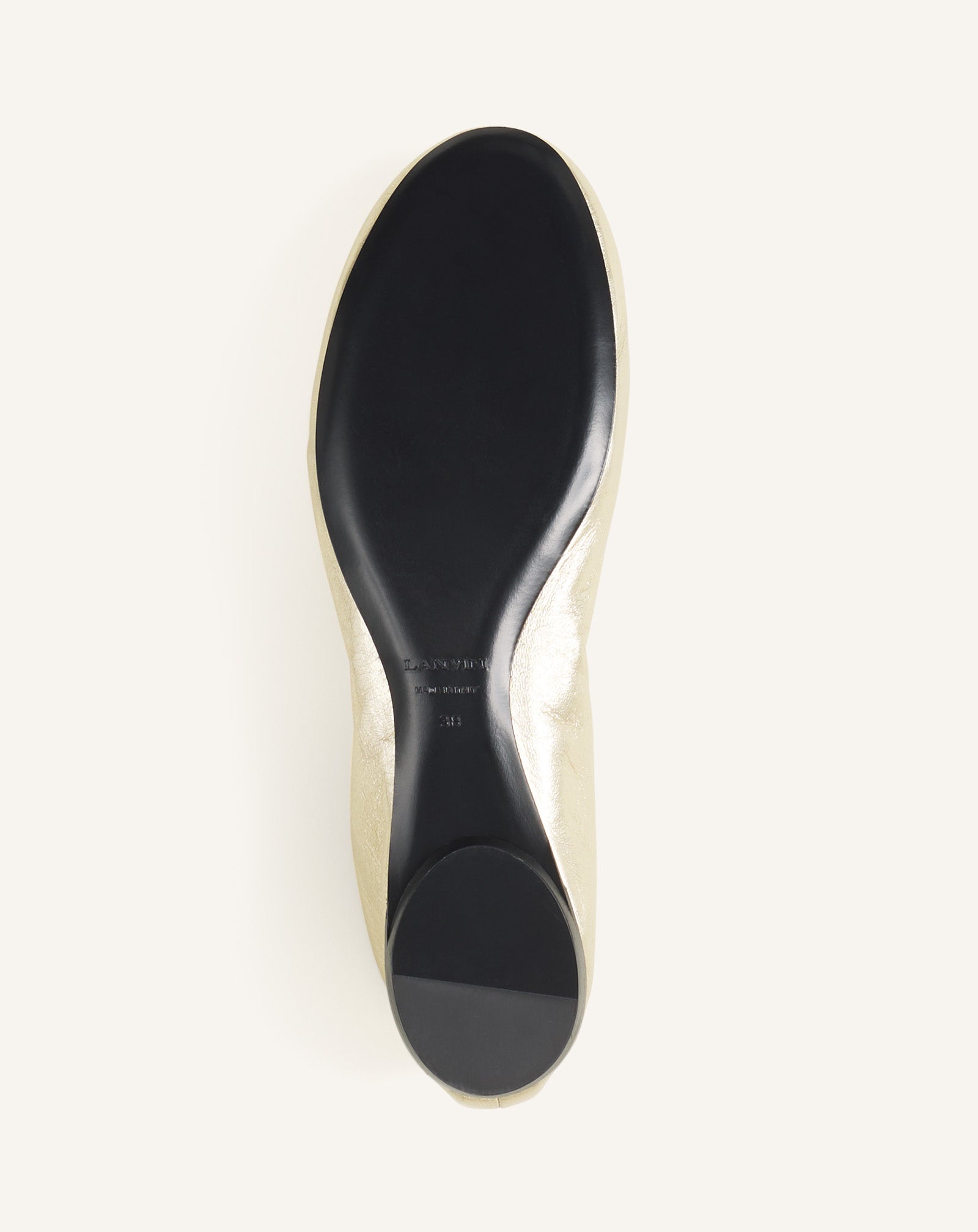 LA BALLERINE EN CUIR MÉTALLISÉ