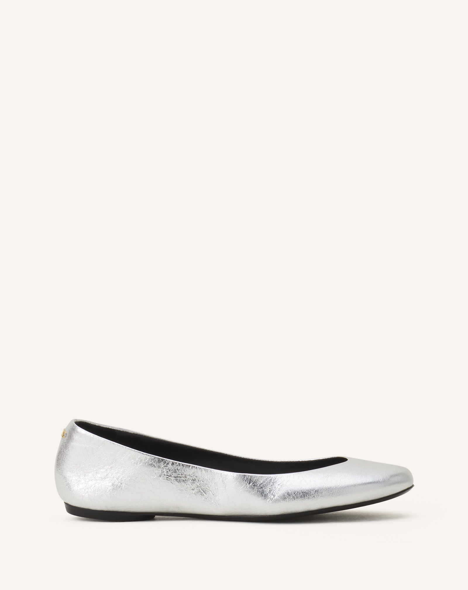 LA BALLERINE EN CUIR MÉTALLISÉ