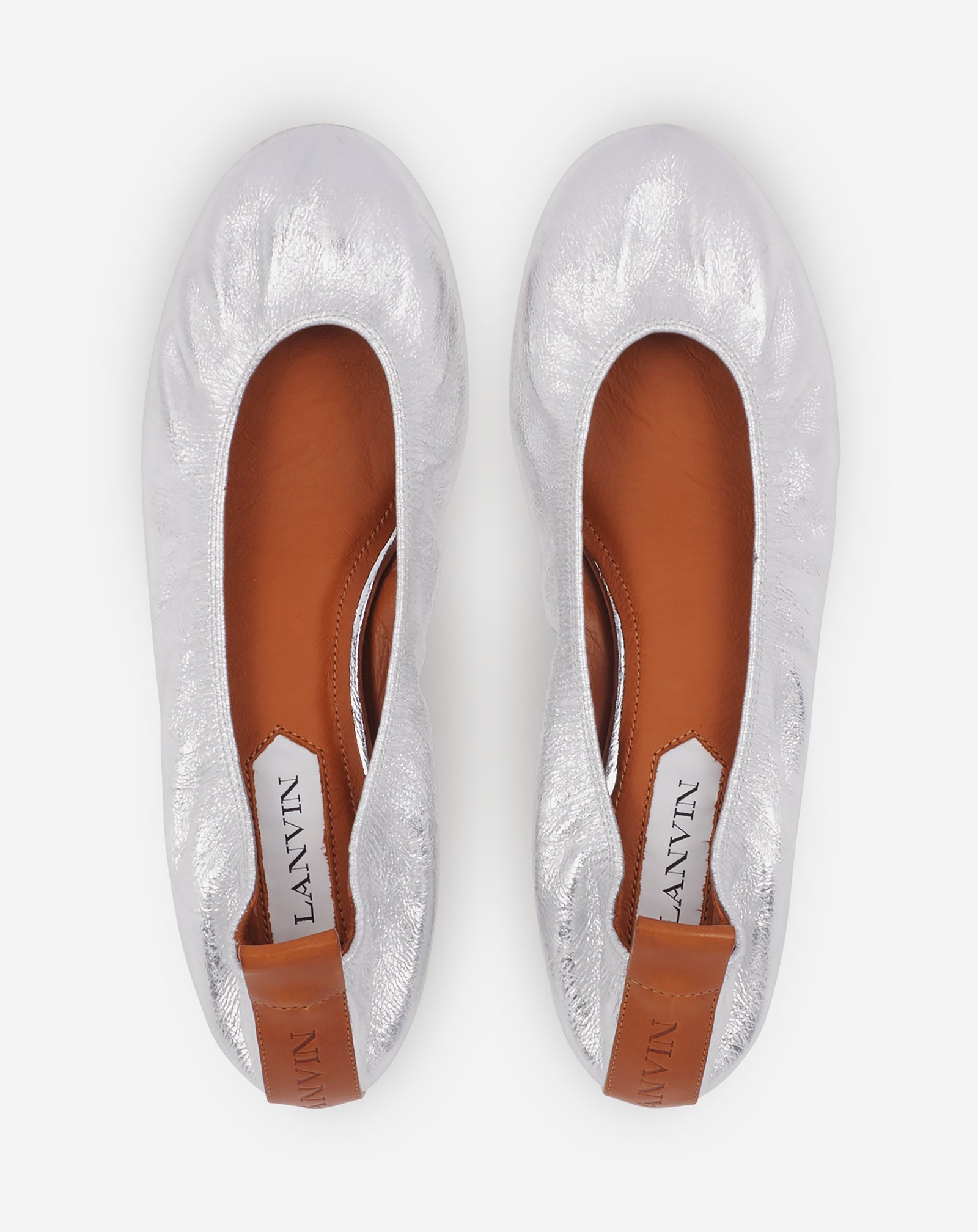 LA BALLERINE EN CUIR MÉTALLISÉ