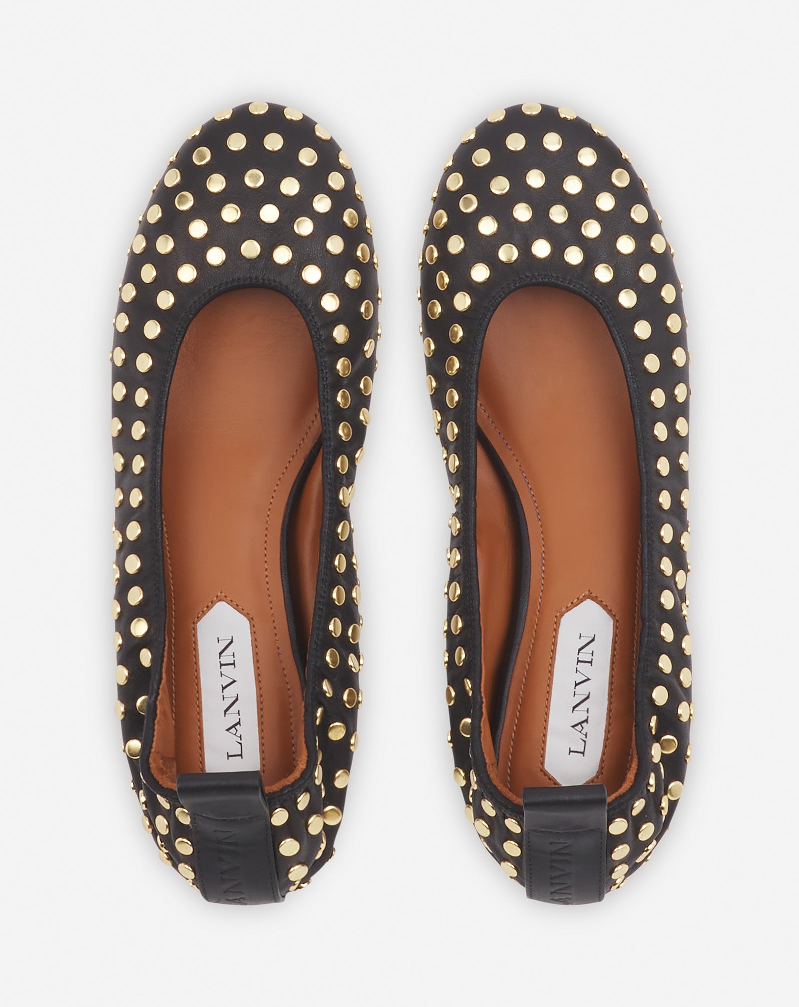 LA BALLERINE EN CUIR AVEC STUDS