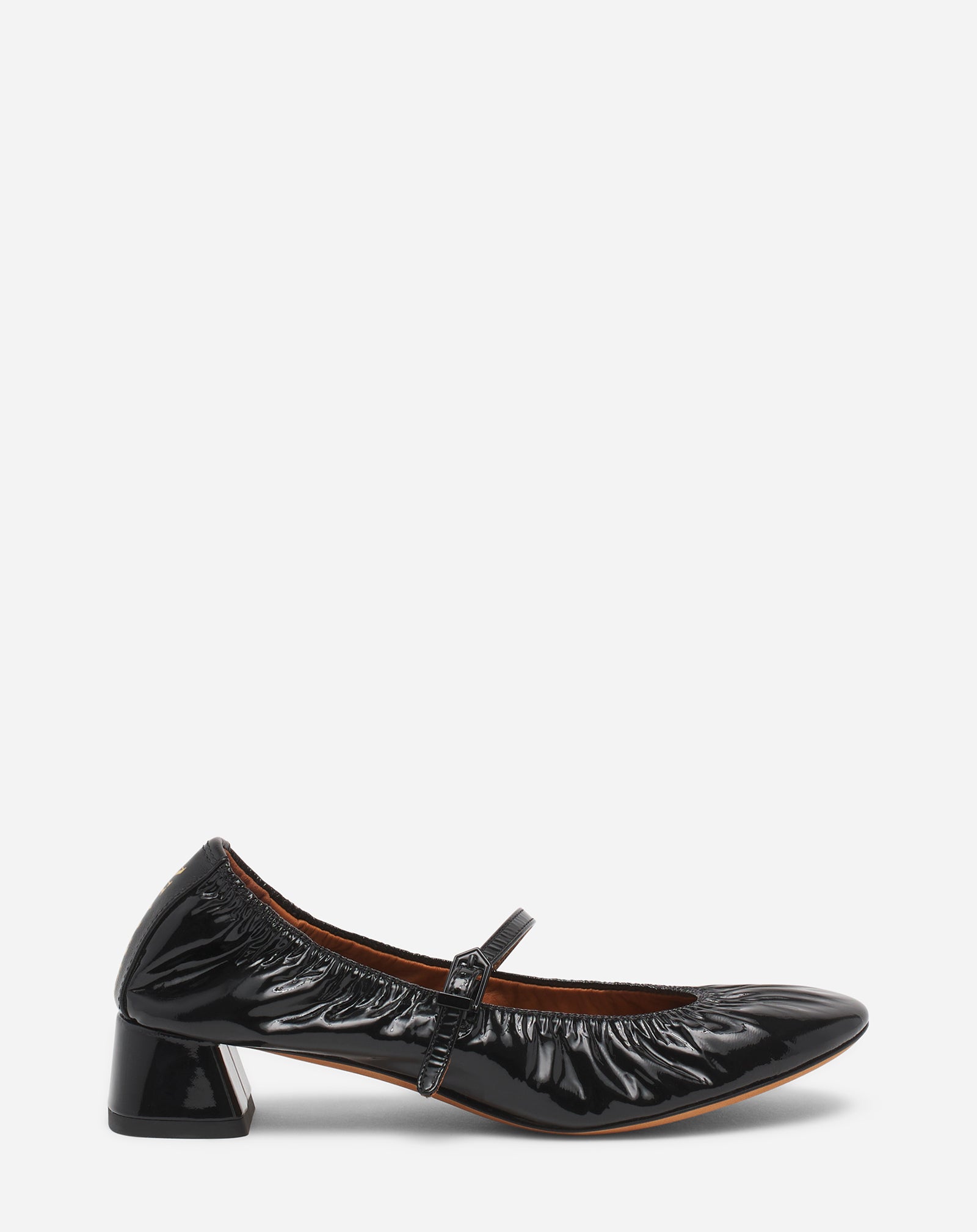 MARY JANE À TALONS EN CUIR BRILLANT