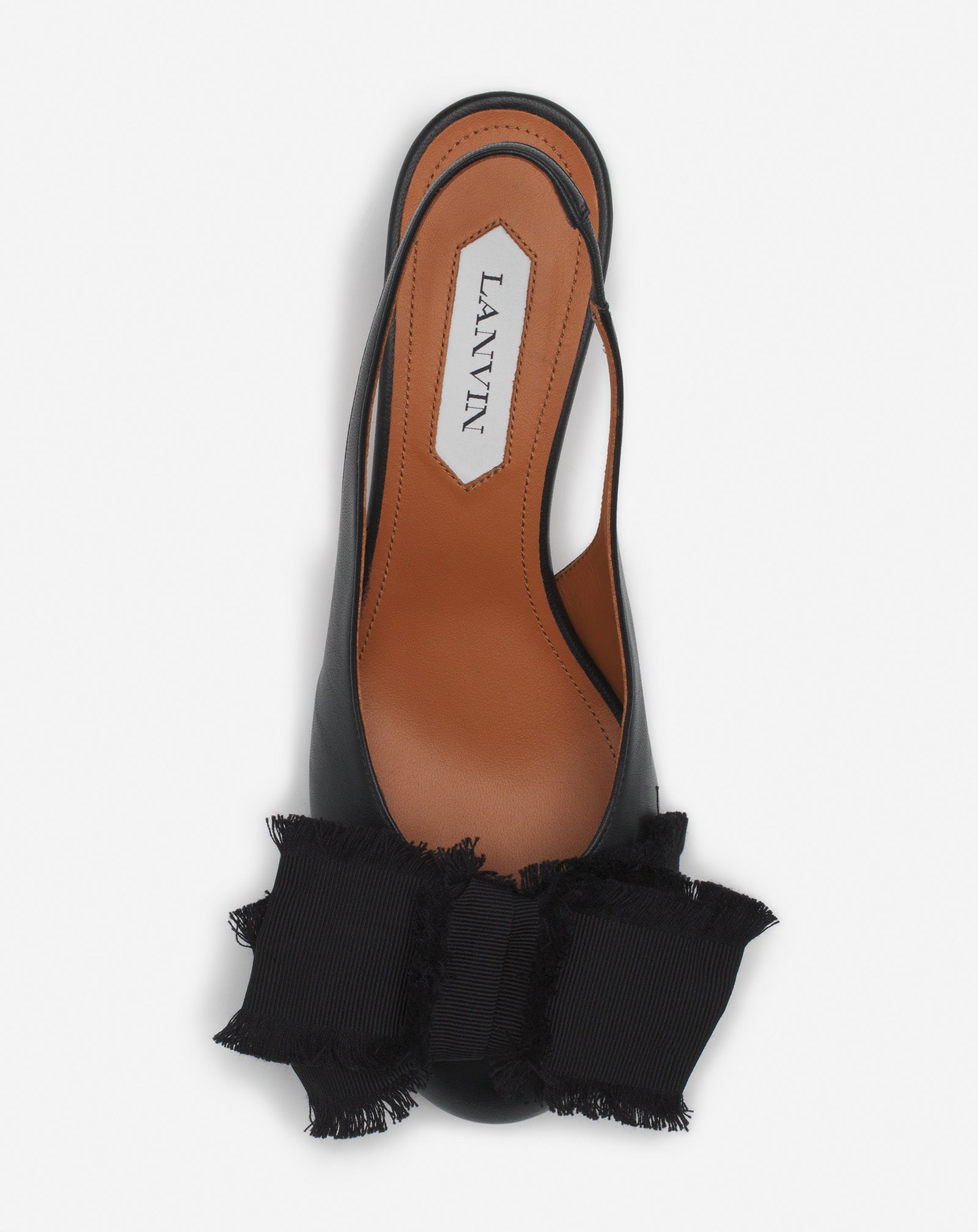 SLINGBACK À TALONS BALLERINE EN CUIR