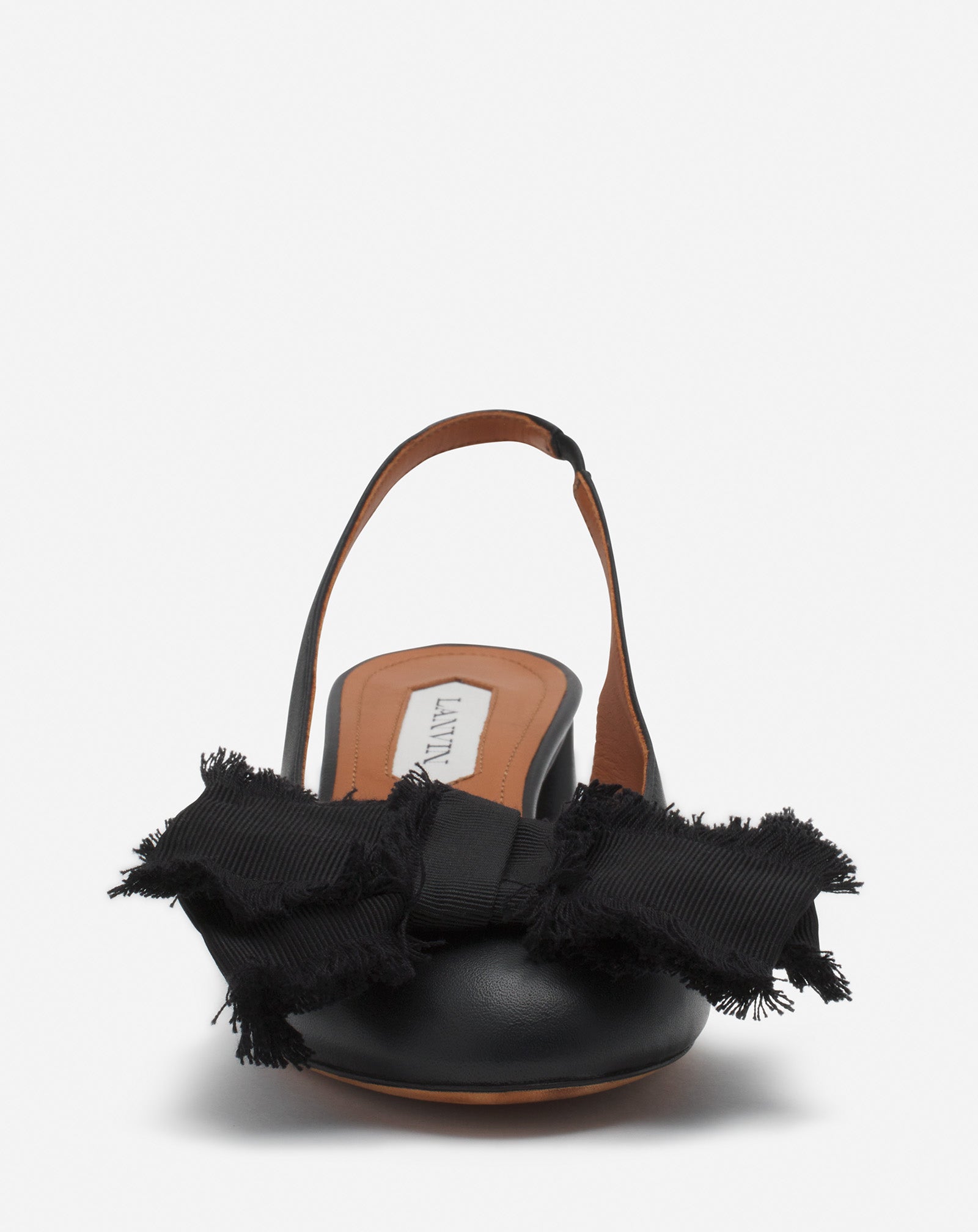 SLINGBACK À TALONS BALLERINE EN CUIR