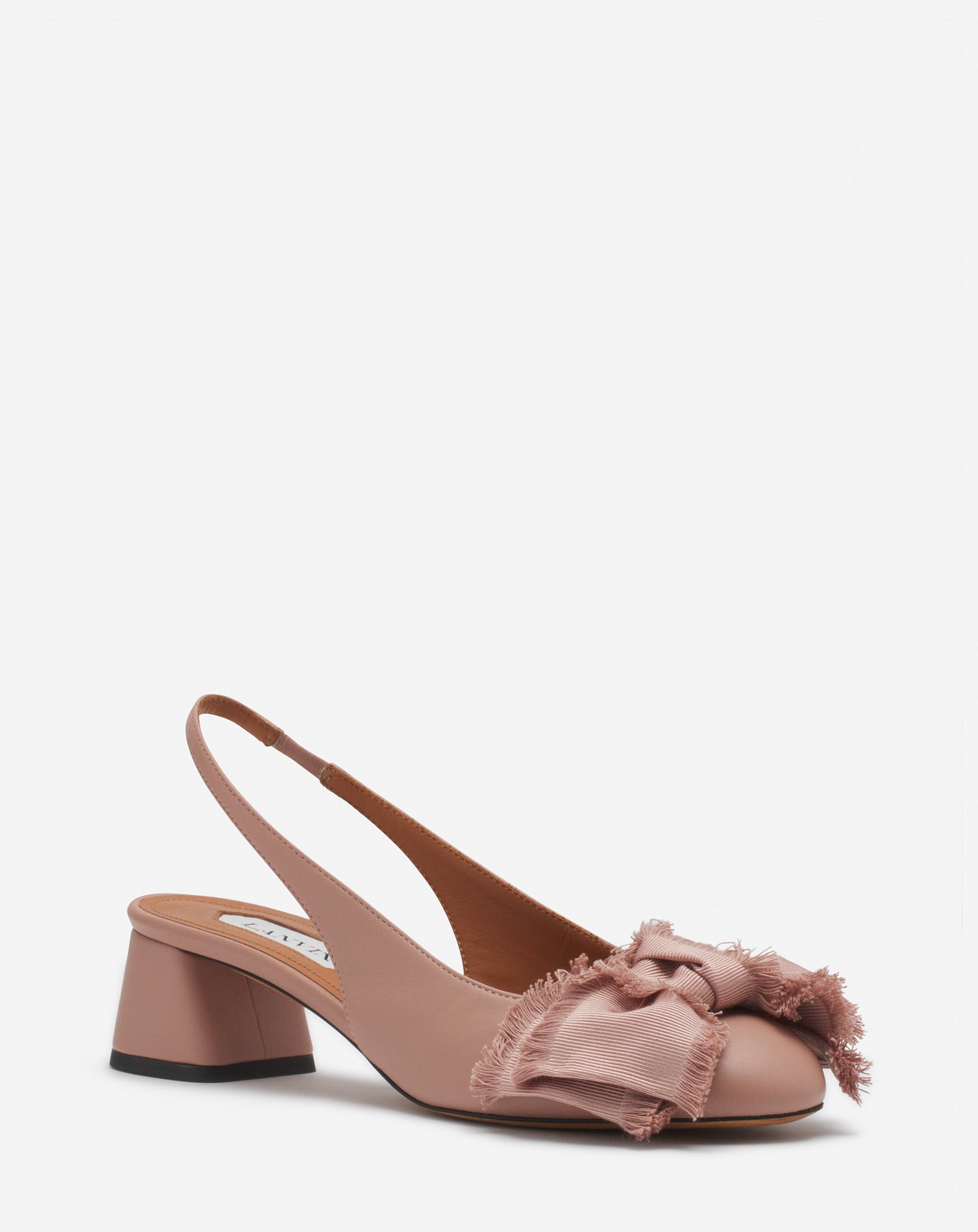 SLINGBACK À TALONS BALLERINE EN CUIR