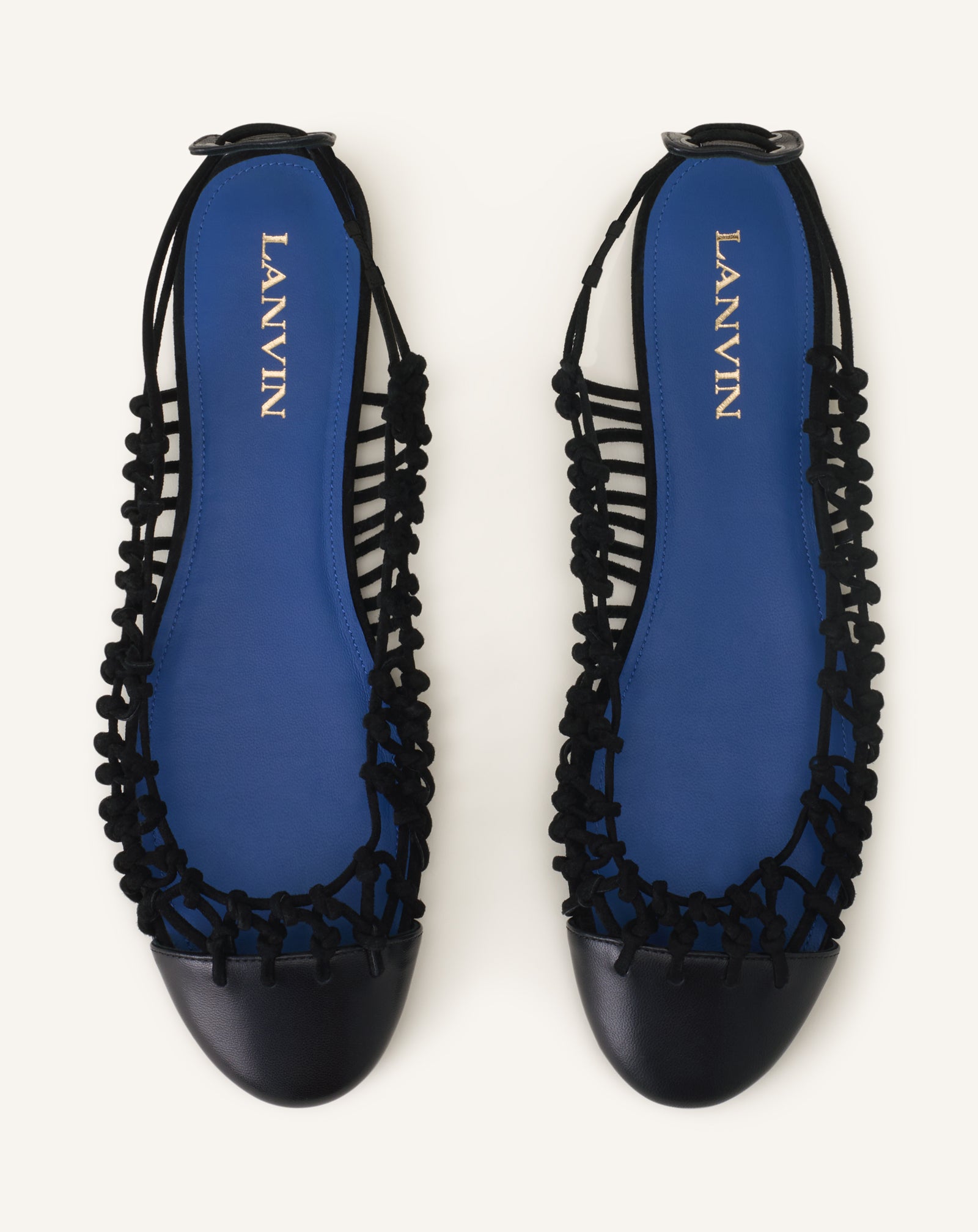 BALLERINE SLINGBACK KNITLINE EN CUIR