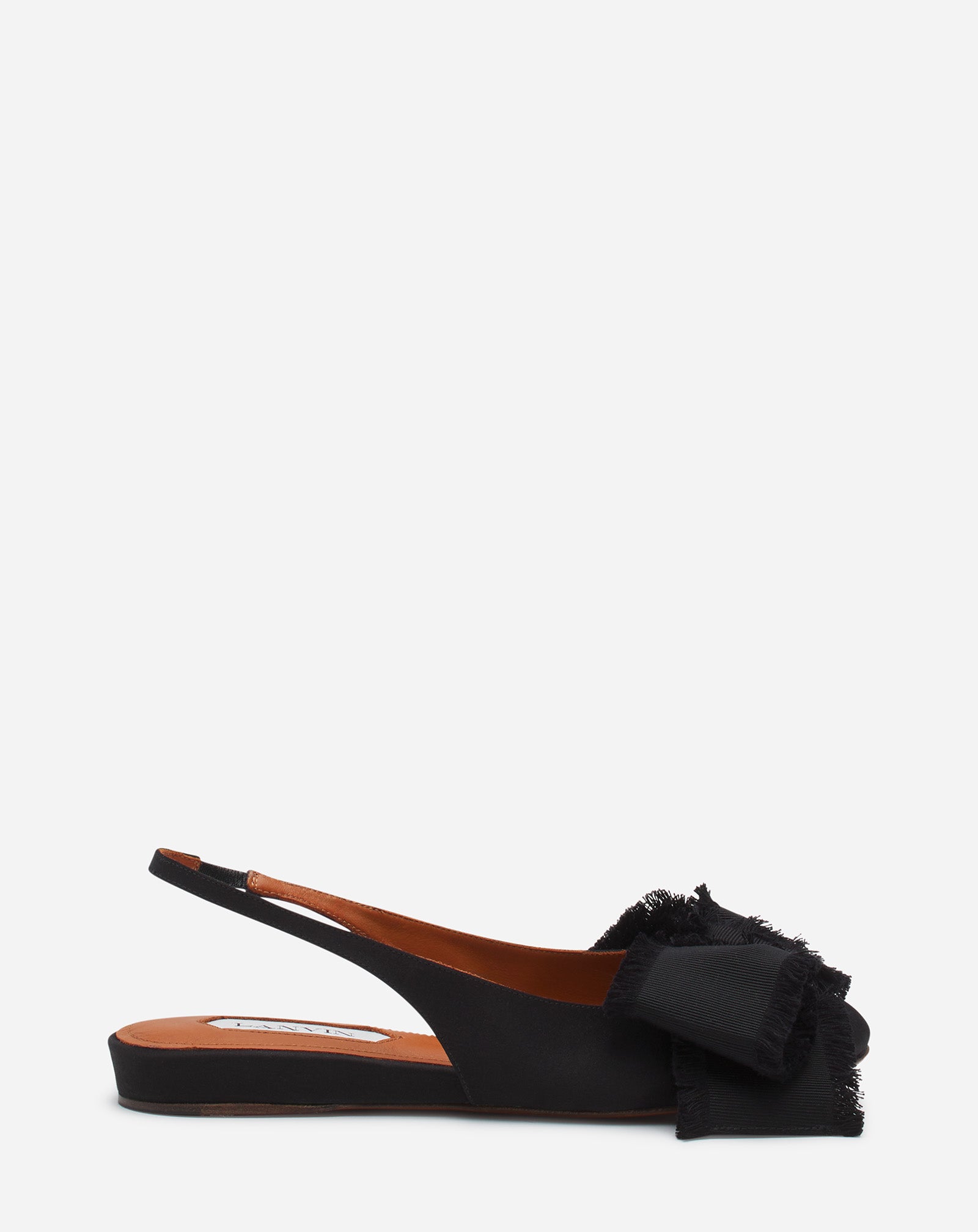 SLINGBACK BALLERINE EN SATIN NOIR