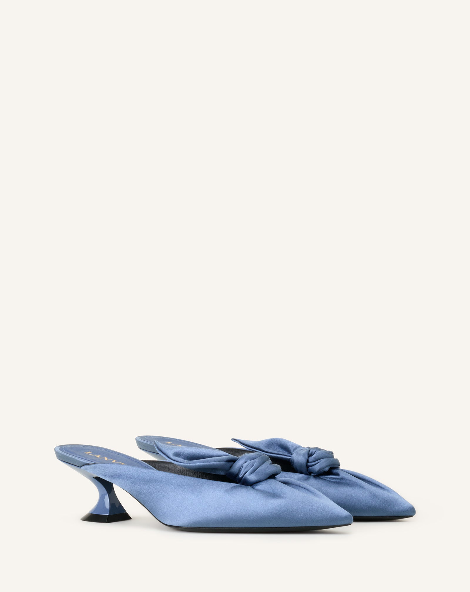MULE À TALON MIDNIGHT STEP NOEUD EN SATIN