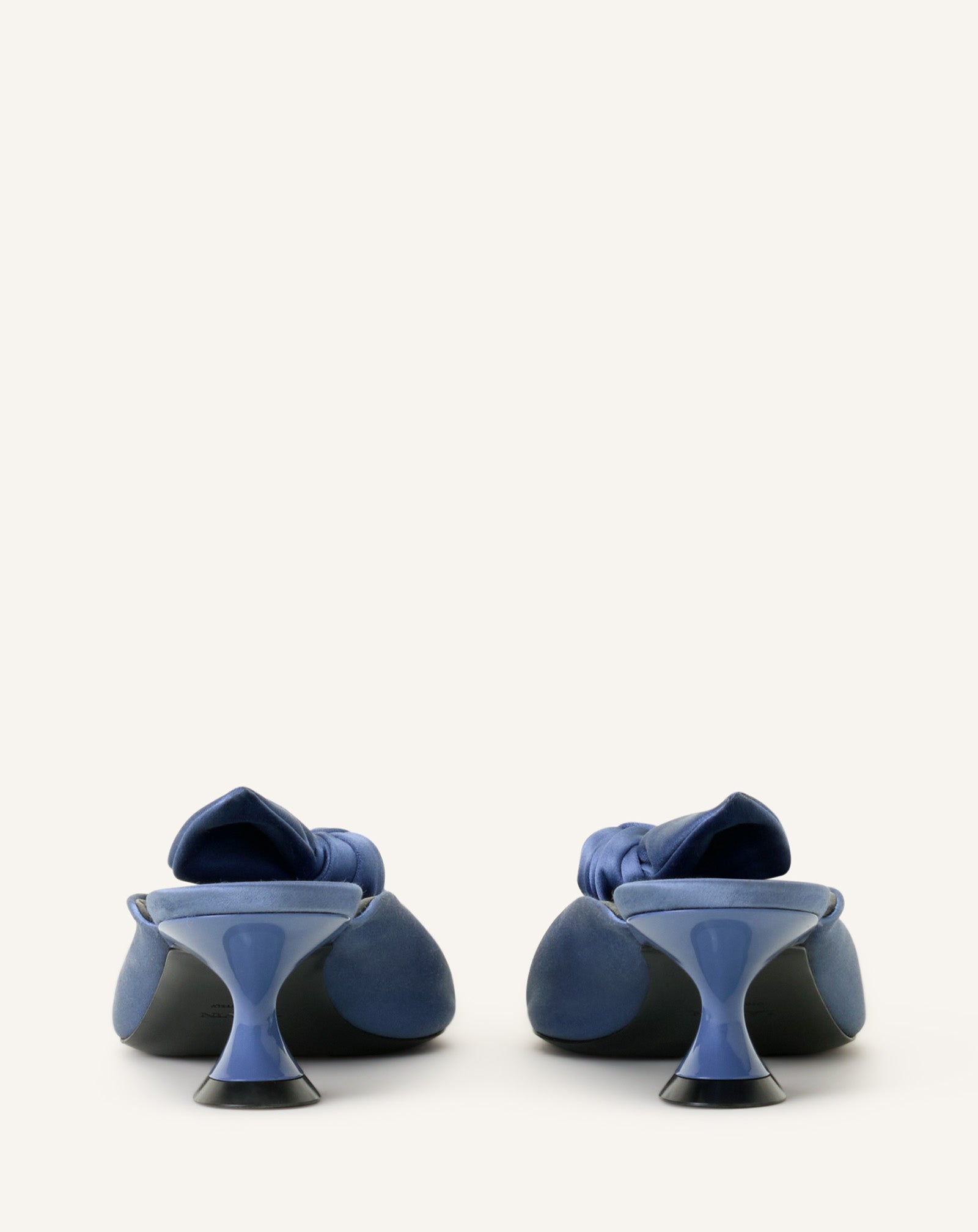 MULE À TALON MIDNIGHT STEP NOEUD EN SATIN