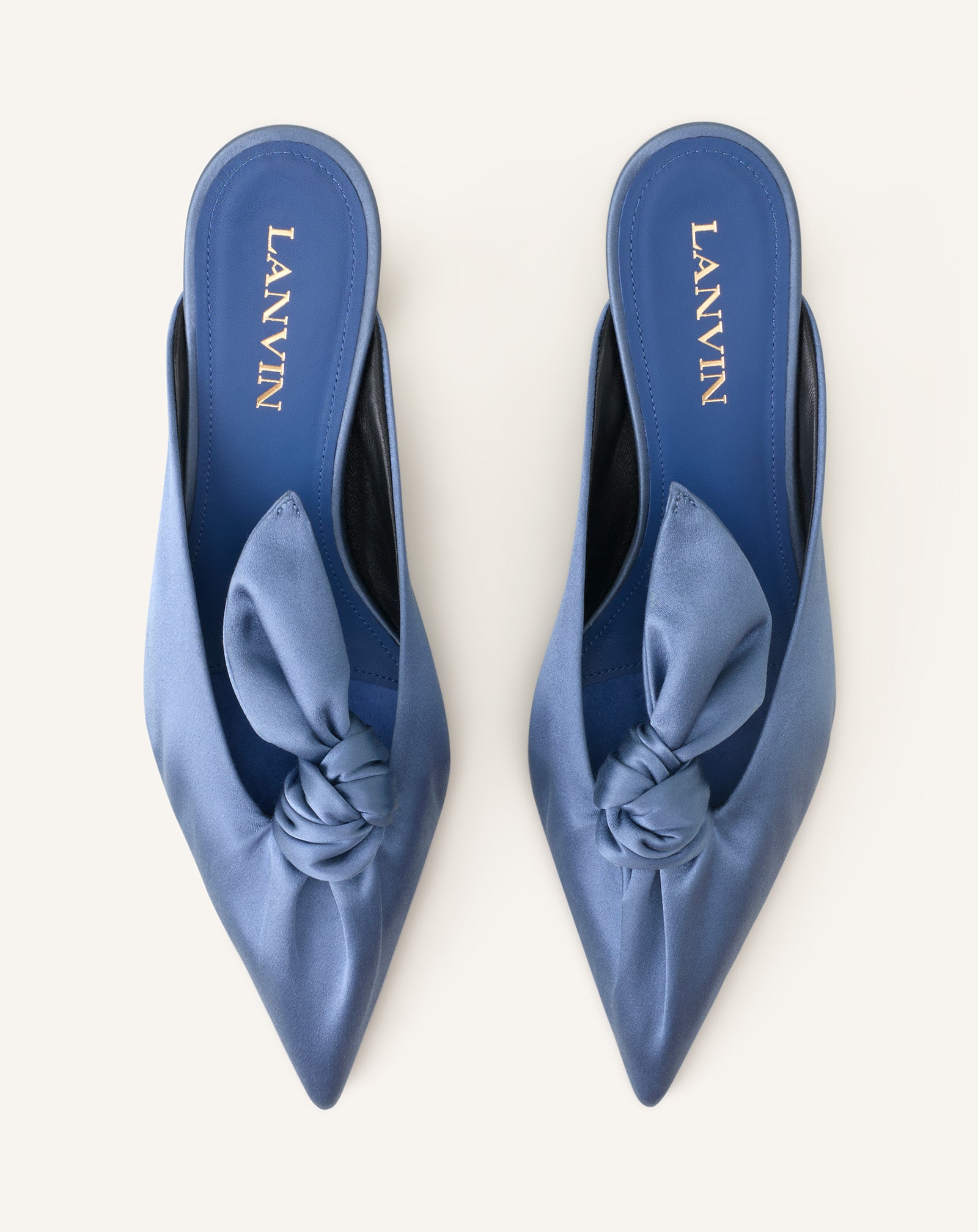 MULE À TALON MIDNIGHT STEP NOEUD EN SATIN