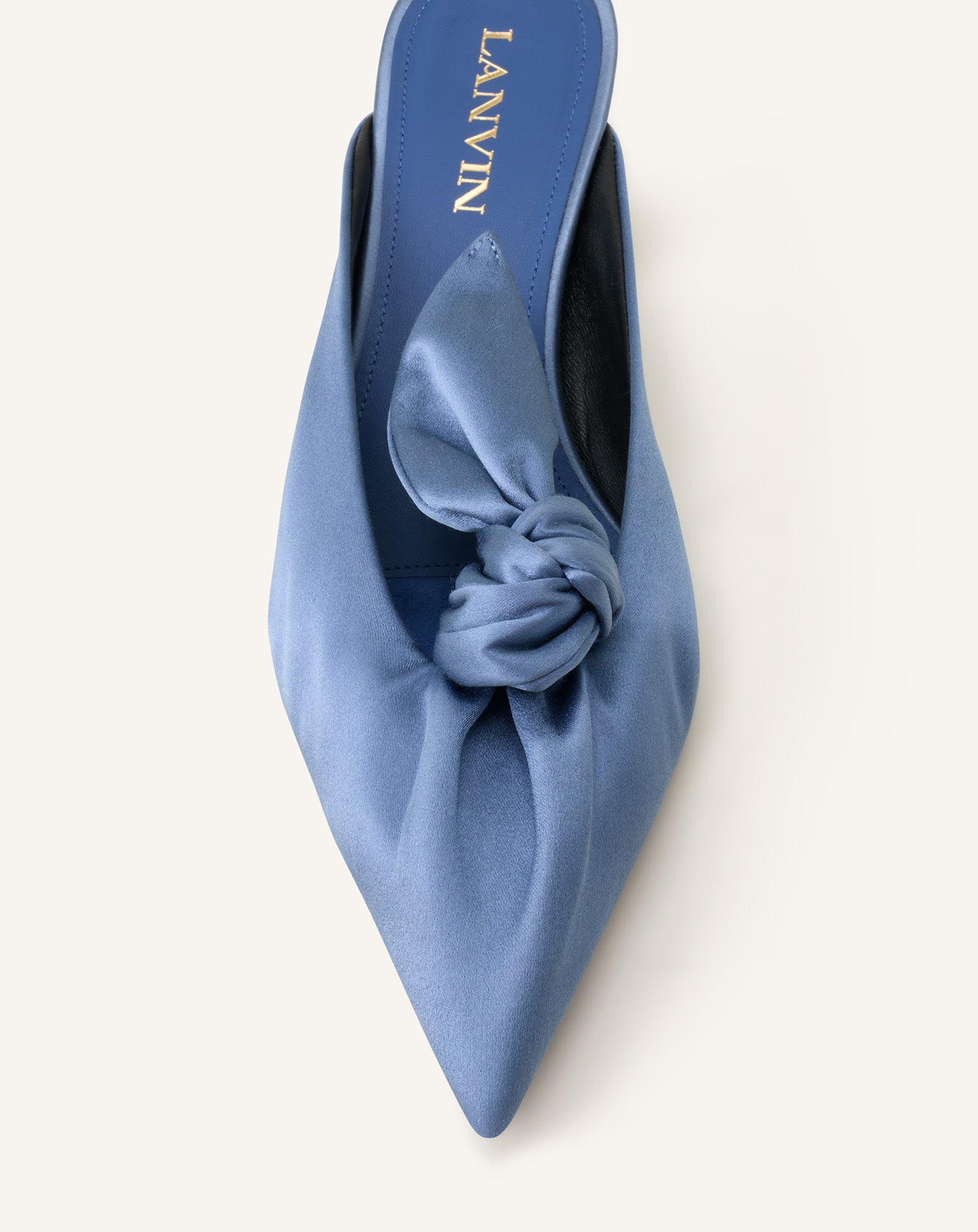 MULE À TALON MIDNIGHT STEP NOEUD EN SATIN