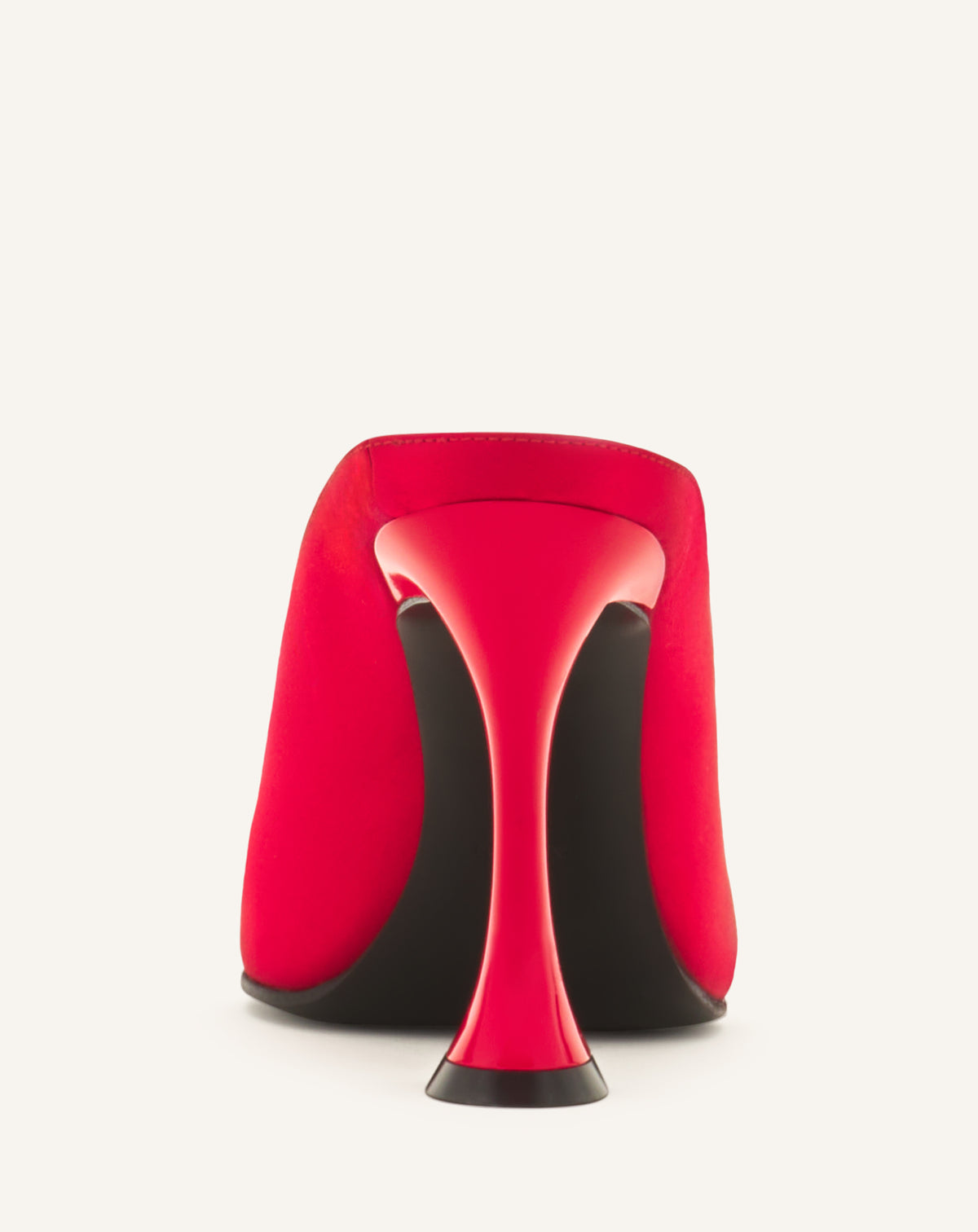 MULE MIDNIGHT STEP EN SATIN ROUGE
