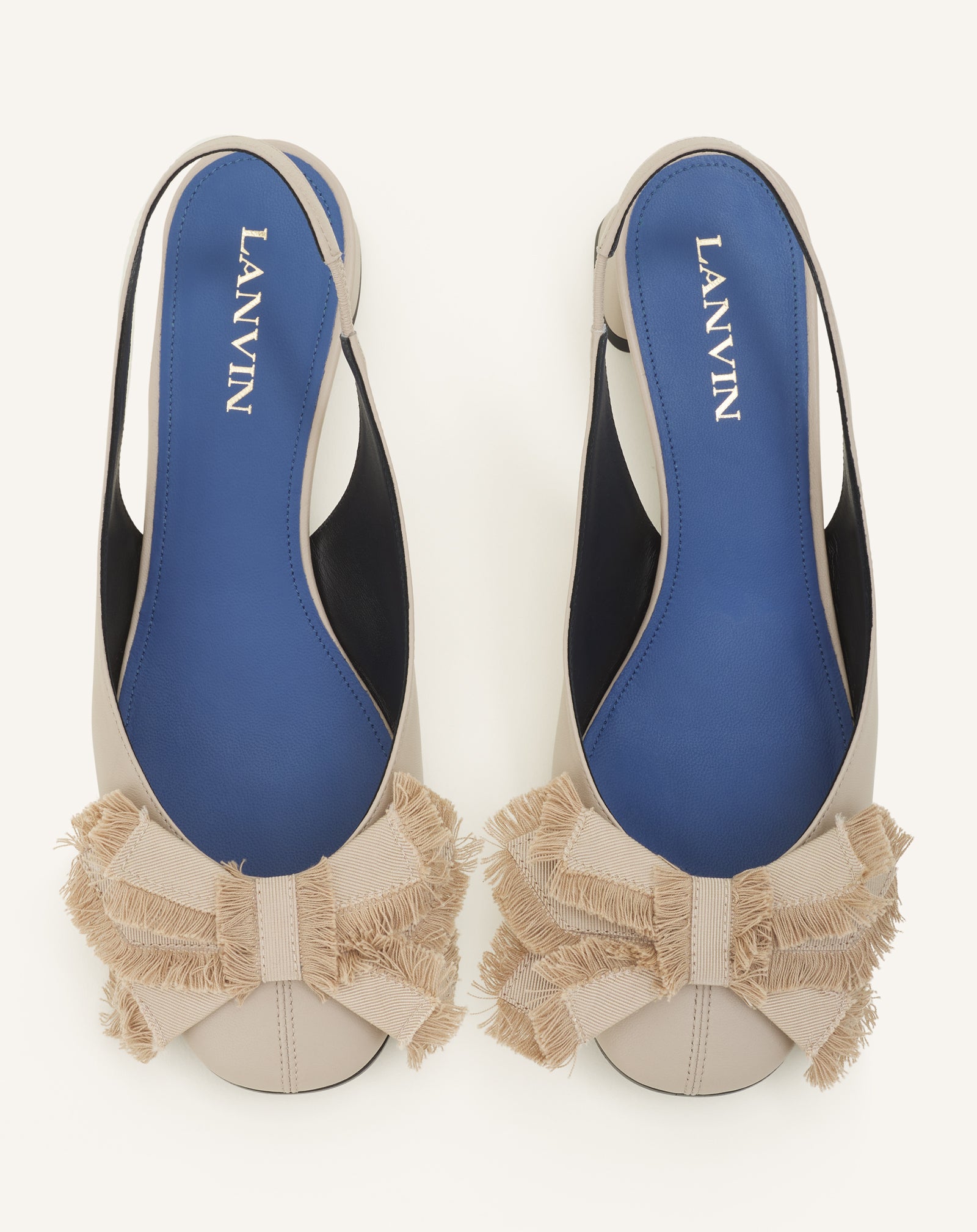 SLINGBACK À TALONS BALLERINE EN CUIR