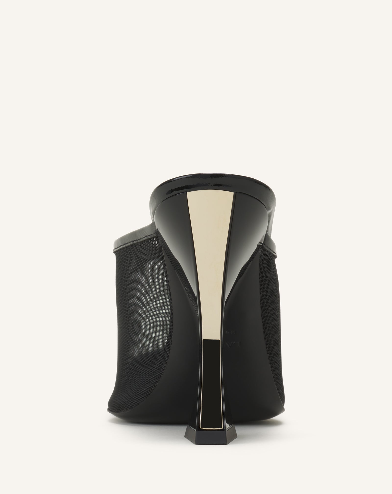 MULE NOCTURNE EN MESH ET CUIR PATENT