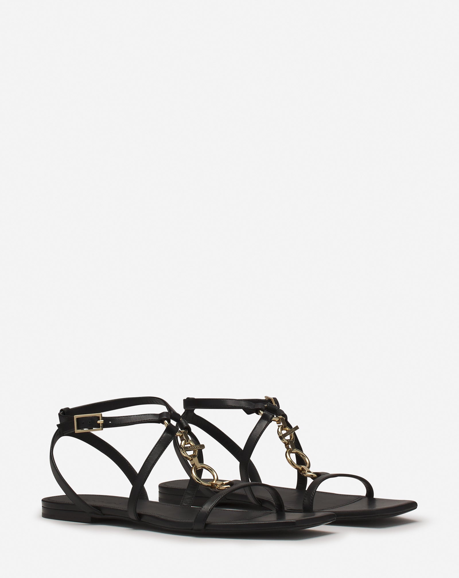 SANDALES PLATES MESURE EN CUIR