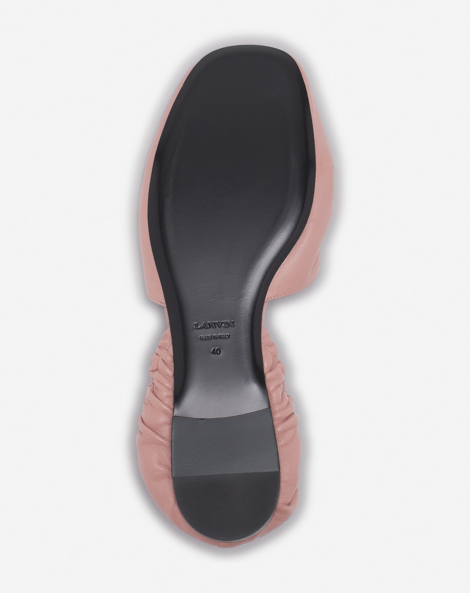 BALLERINE À LACETS MESURE EN CUIR