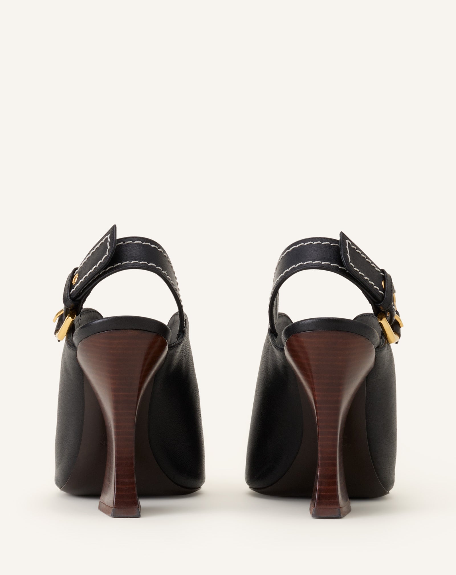MULE A TALON BUCKLE ARCH EN CUIR