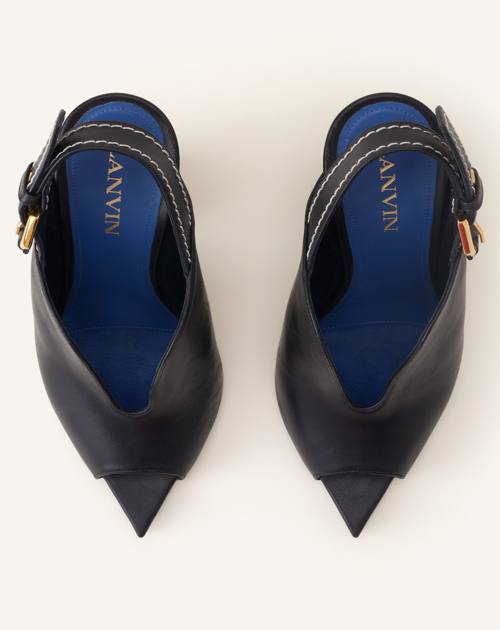MULE A TALON BUCKLE ARCH EN CUIR