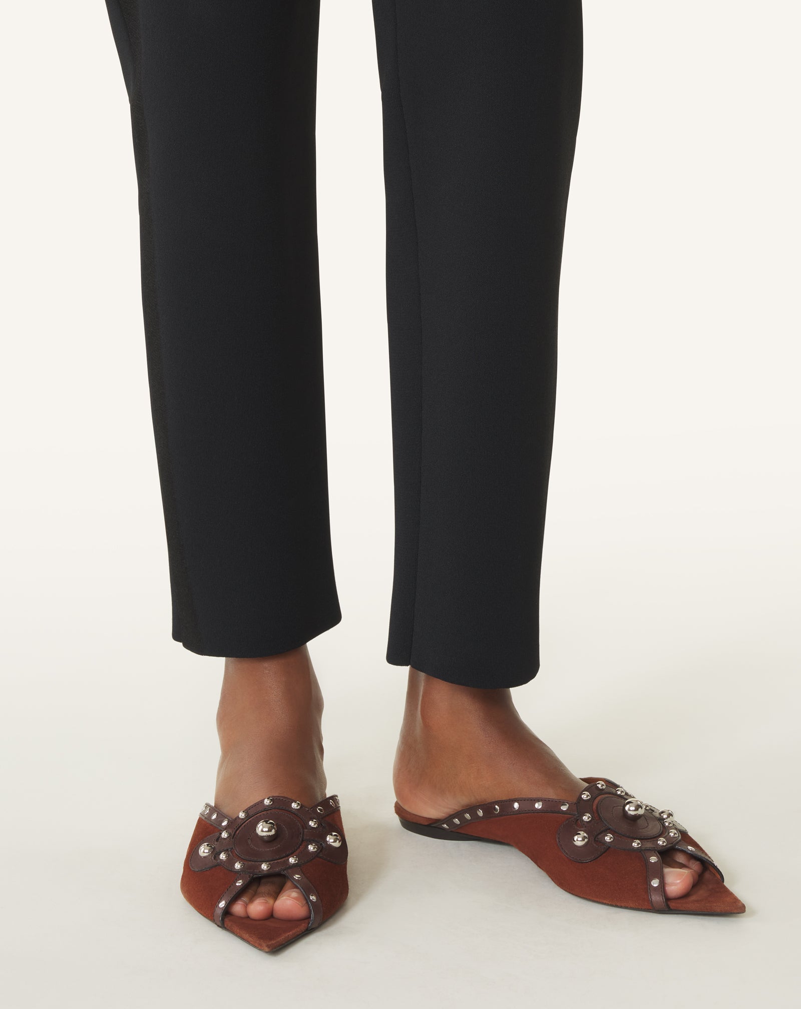 BROWN ECLIPSE FLAT MULE