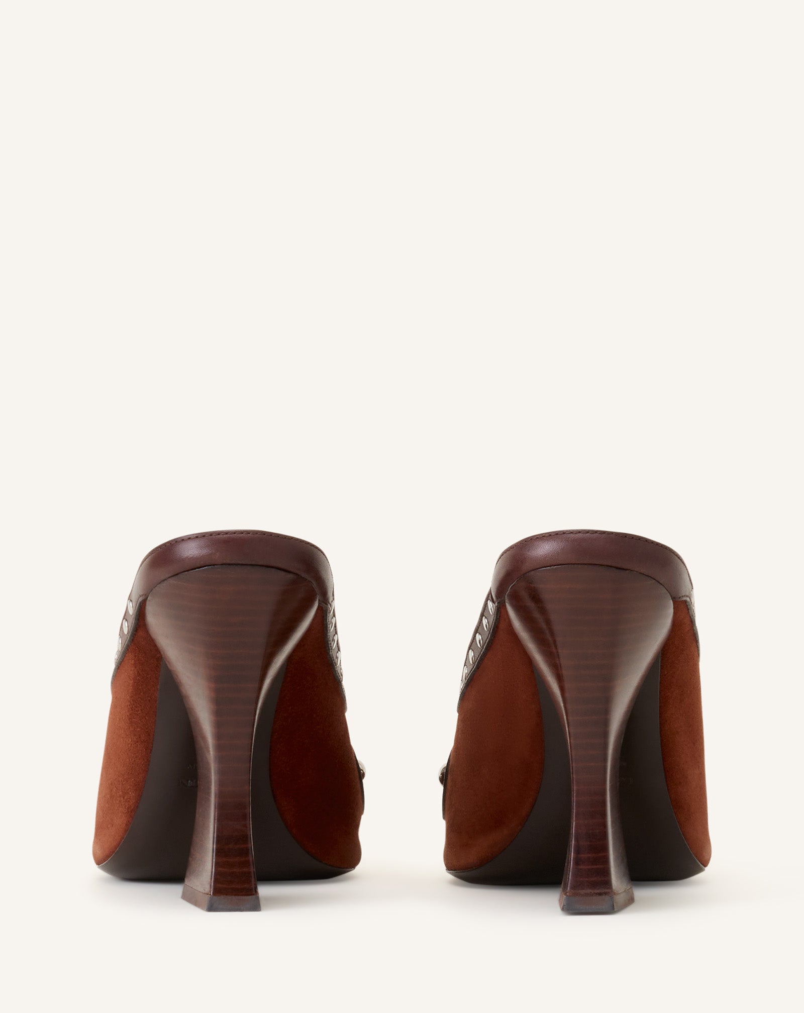BROWN ECLIPSE ARCH HEELED MULE