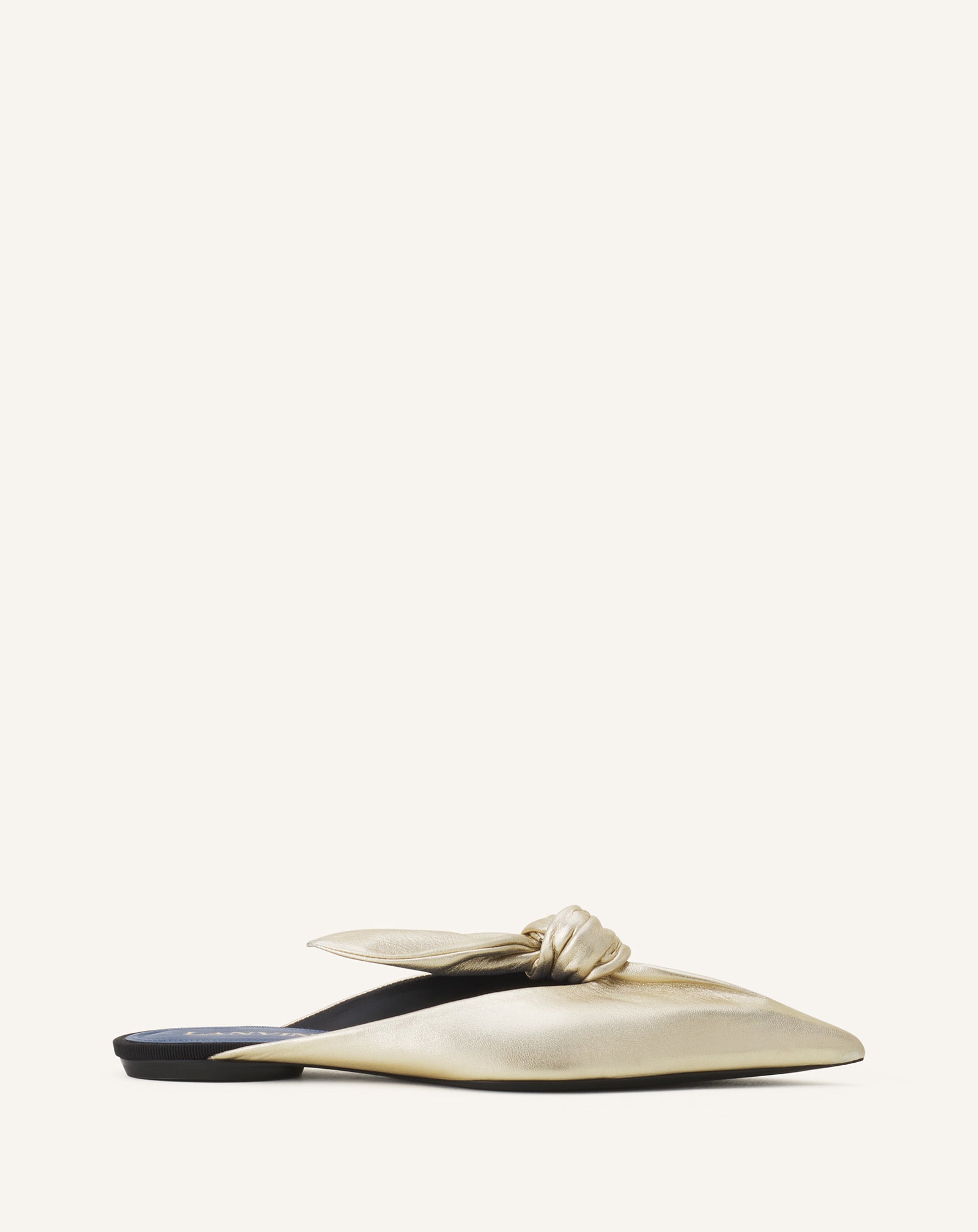 MULE MIDNIGHT STEP NOEUD EN CUIR MÉTALLISÉ