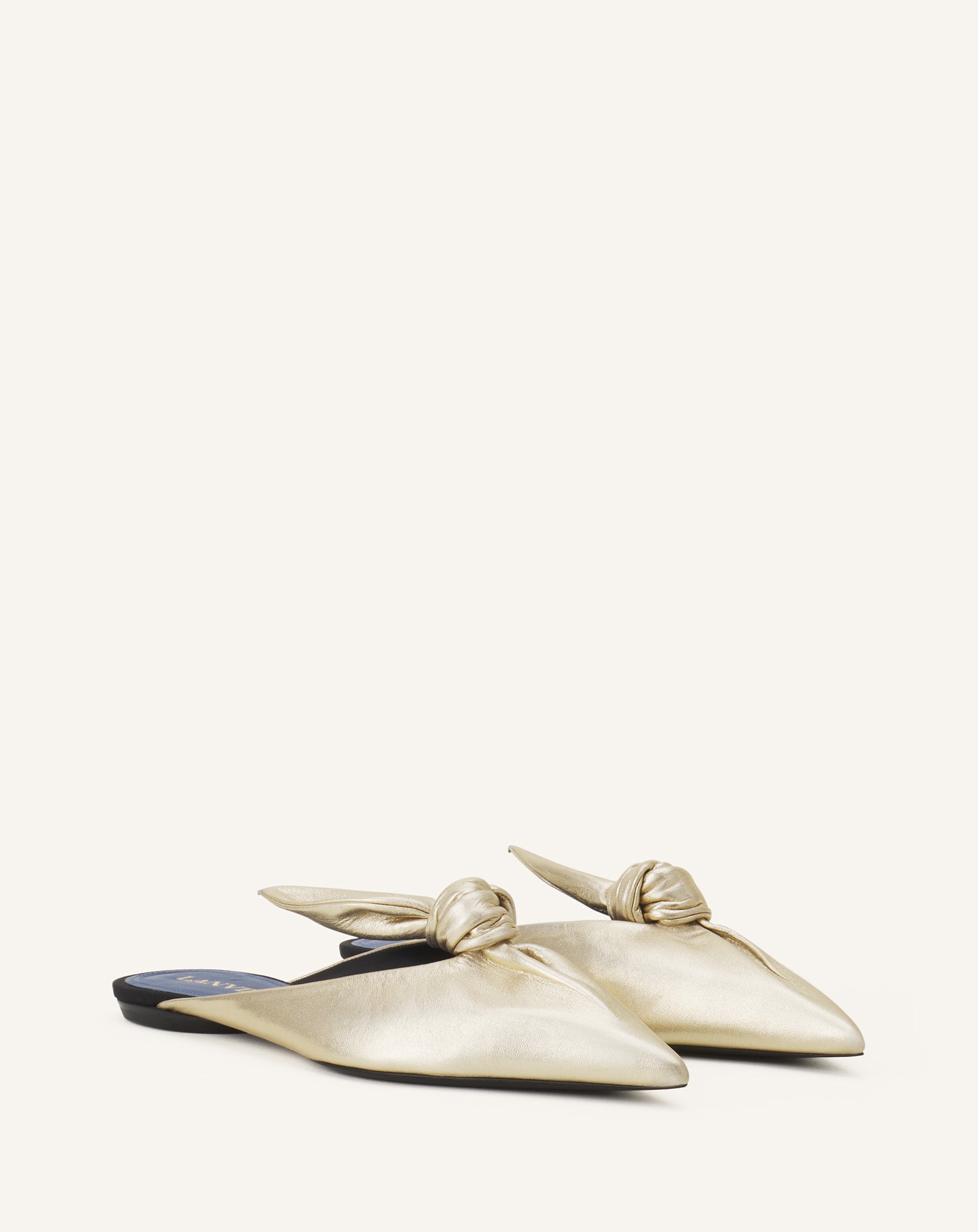 MULE MIDNIGHT STEP NOEUD EN CUIR MÉTALLISÉ