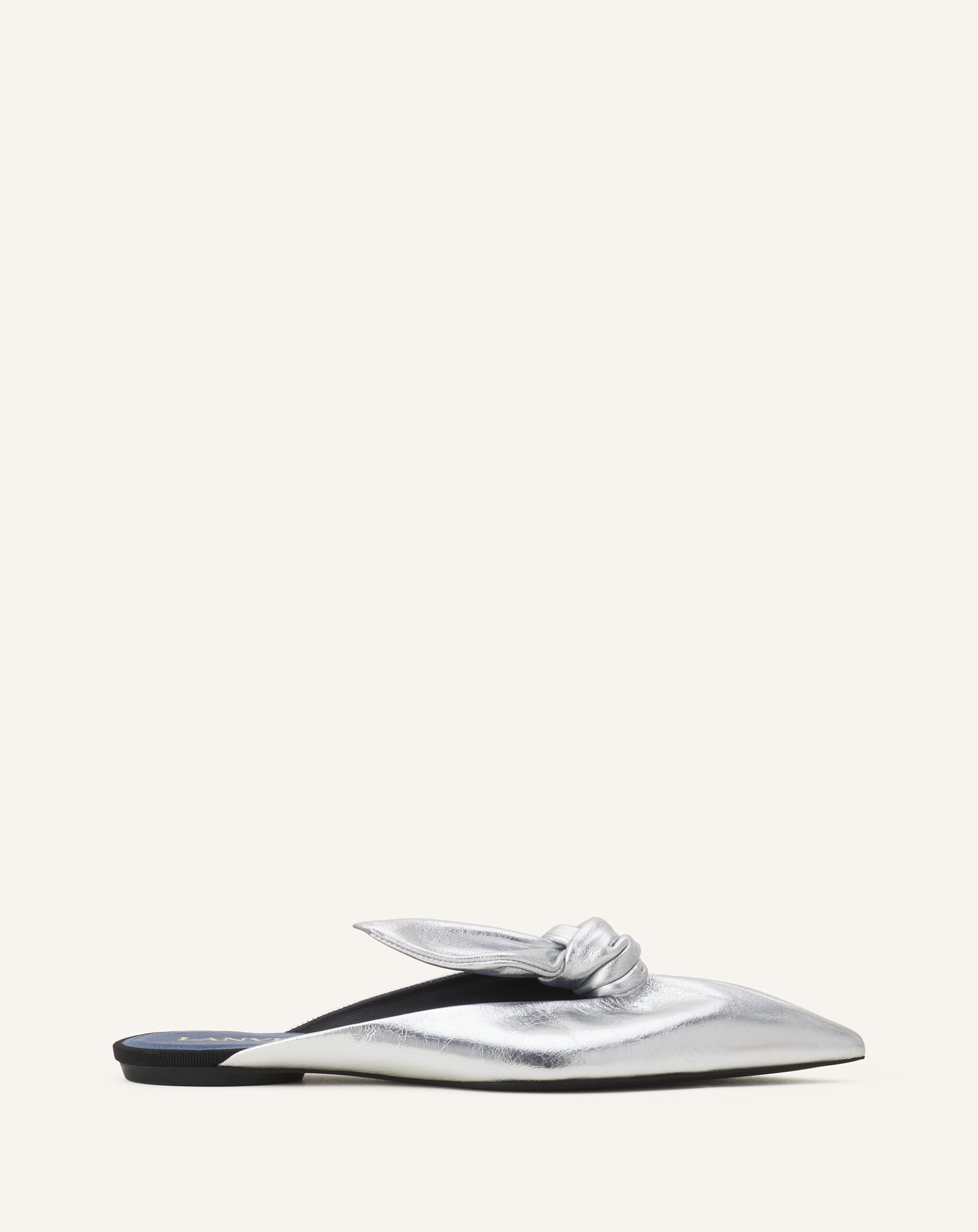 MULE MIDNIGHT STEP NOEUD EN CUIR MÉTALLISÉ