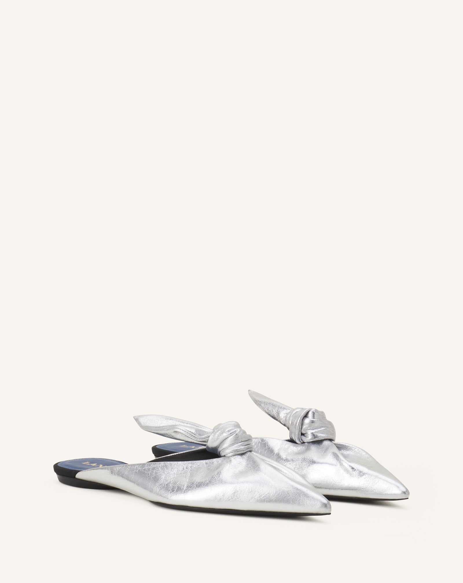 MULE MIDNIGHT STEP NOEUD EN CUIR MÉTALLISÉ