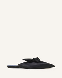 MULE MIDNIGHT STEP NOEUD EN CUIR NOIR