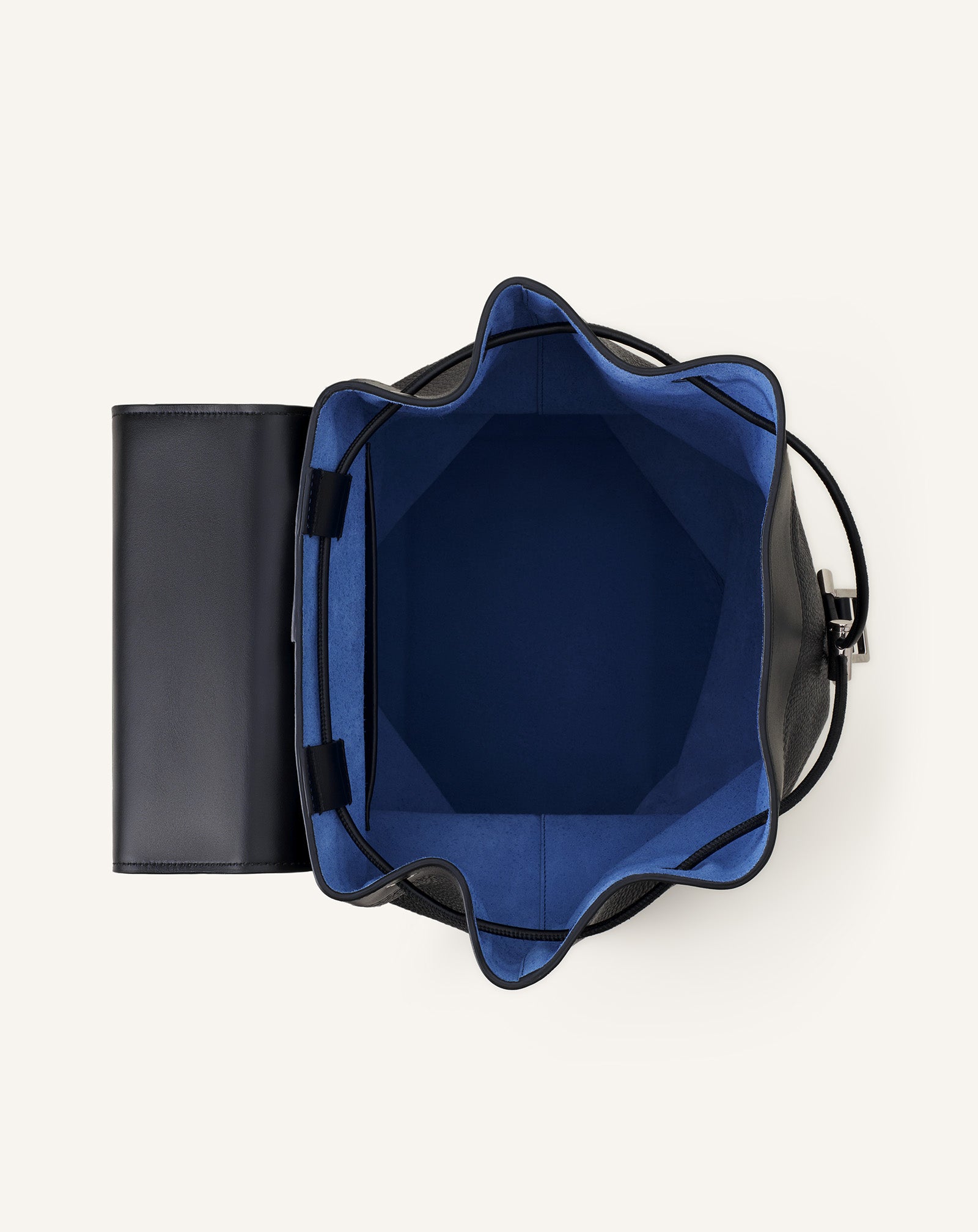 BLACK CATCH BY LANVIN LEATHER BACKPACK