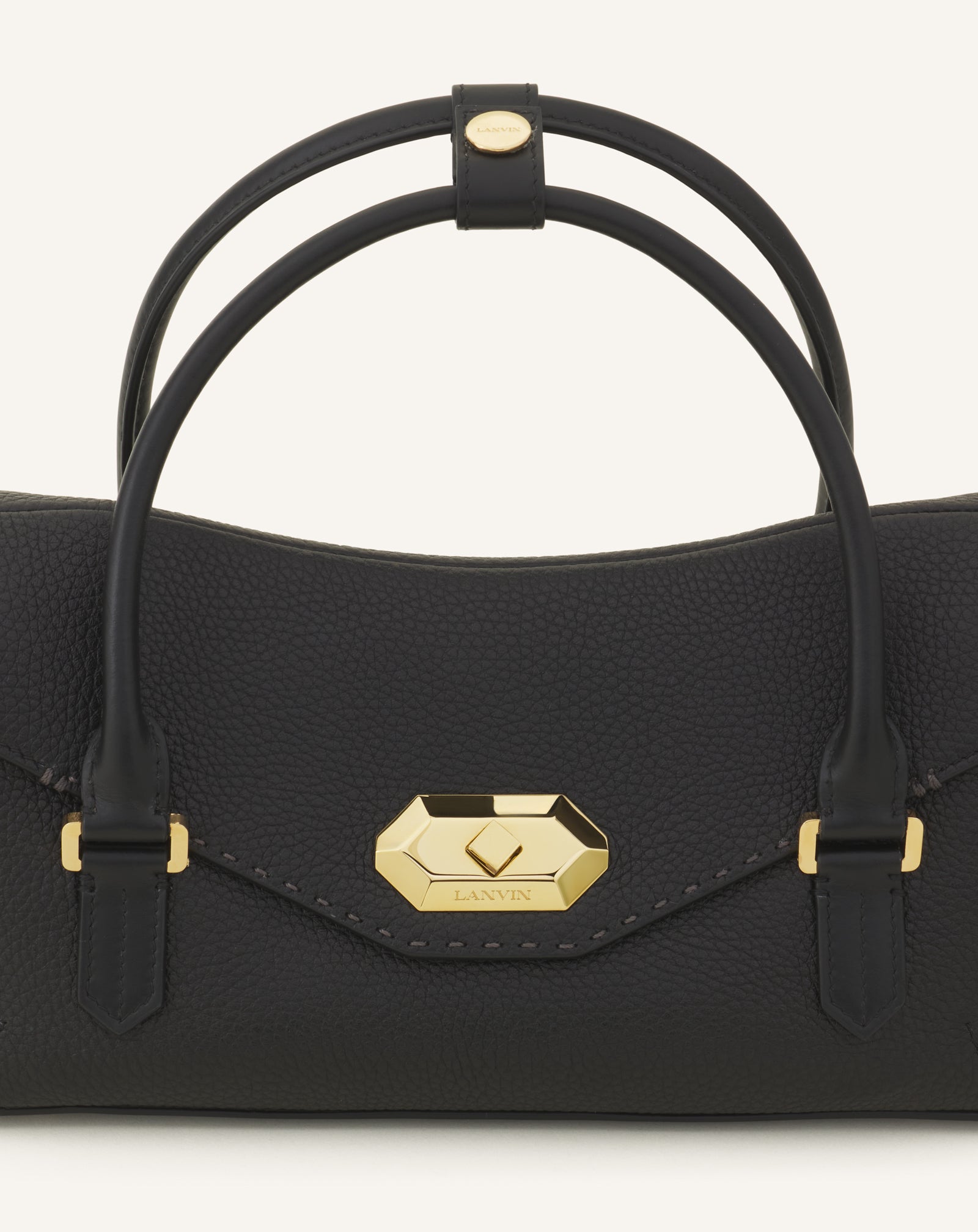 SAC LE CONFIDENT BY LANVIN 26 EN CUIR NOIR