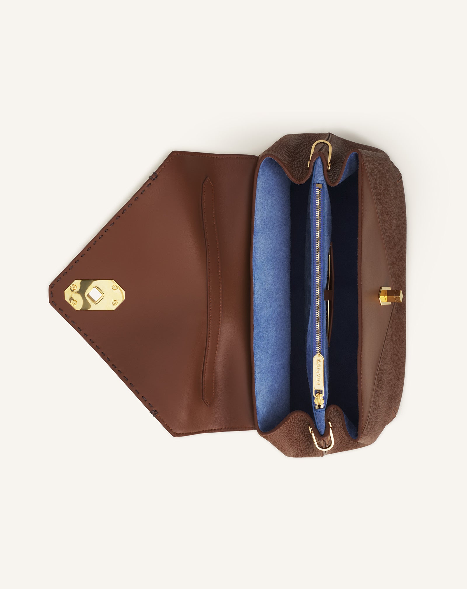 BROWN LE CONFIDENT BY LANVIN LEATHER BAG