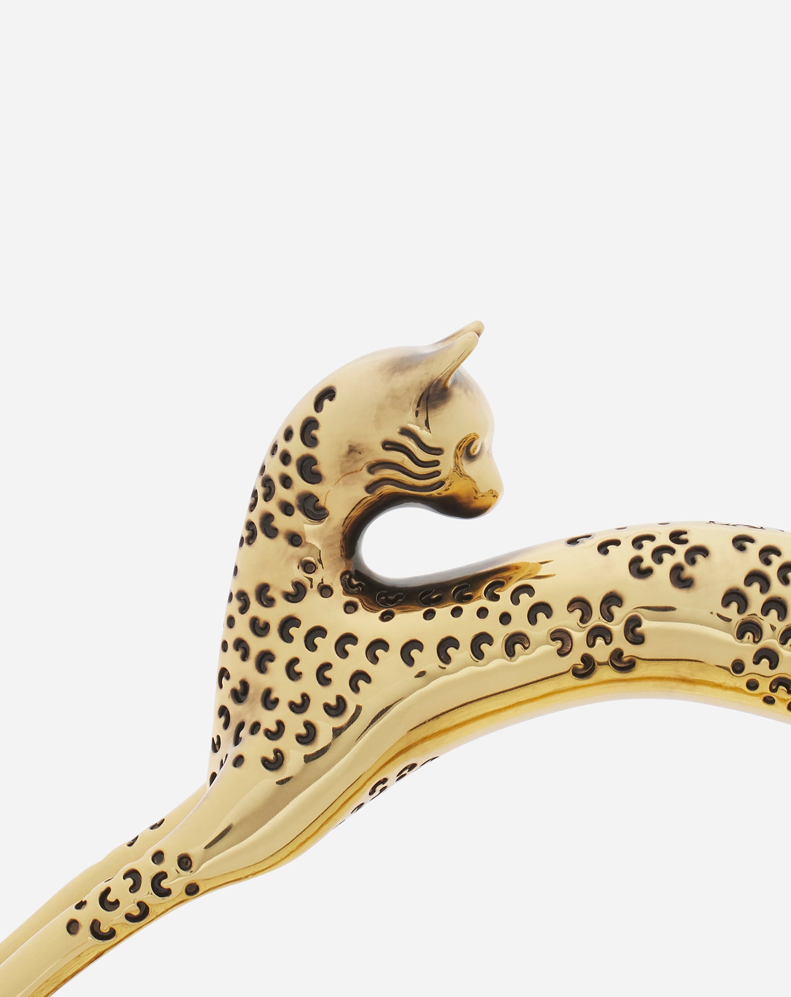 SAC PENCIL CAT NANO EN CUIR MÉTALLISÉ CRAQUELÉ RUTENIUM