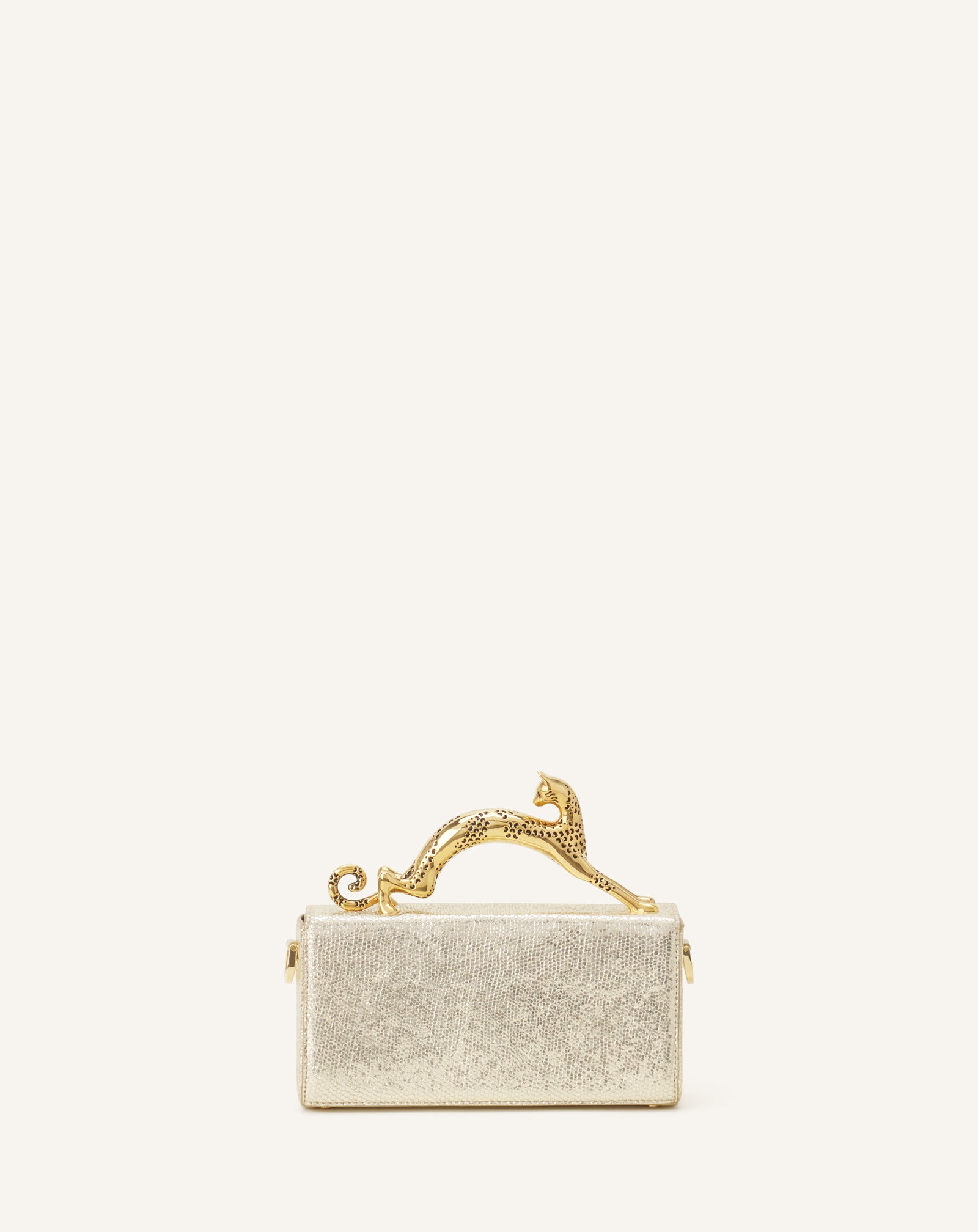 SAC PENCIL CAT NANO EN CUIR MÉTALLISÉ CRAQUELÉ