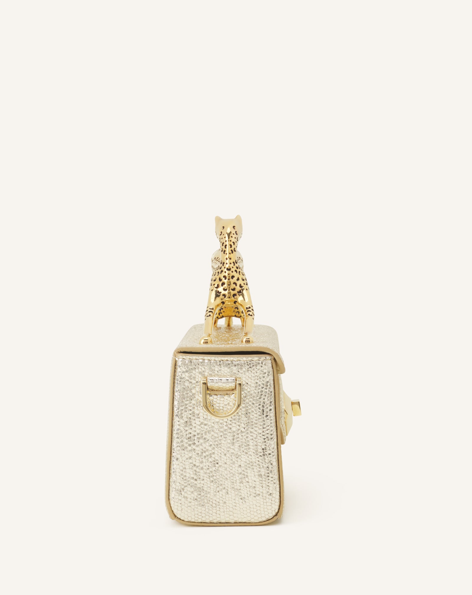 SAC PENCIL CAT NANO EN CUIR MÉTALLISÉ CRAQUELÉ