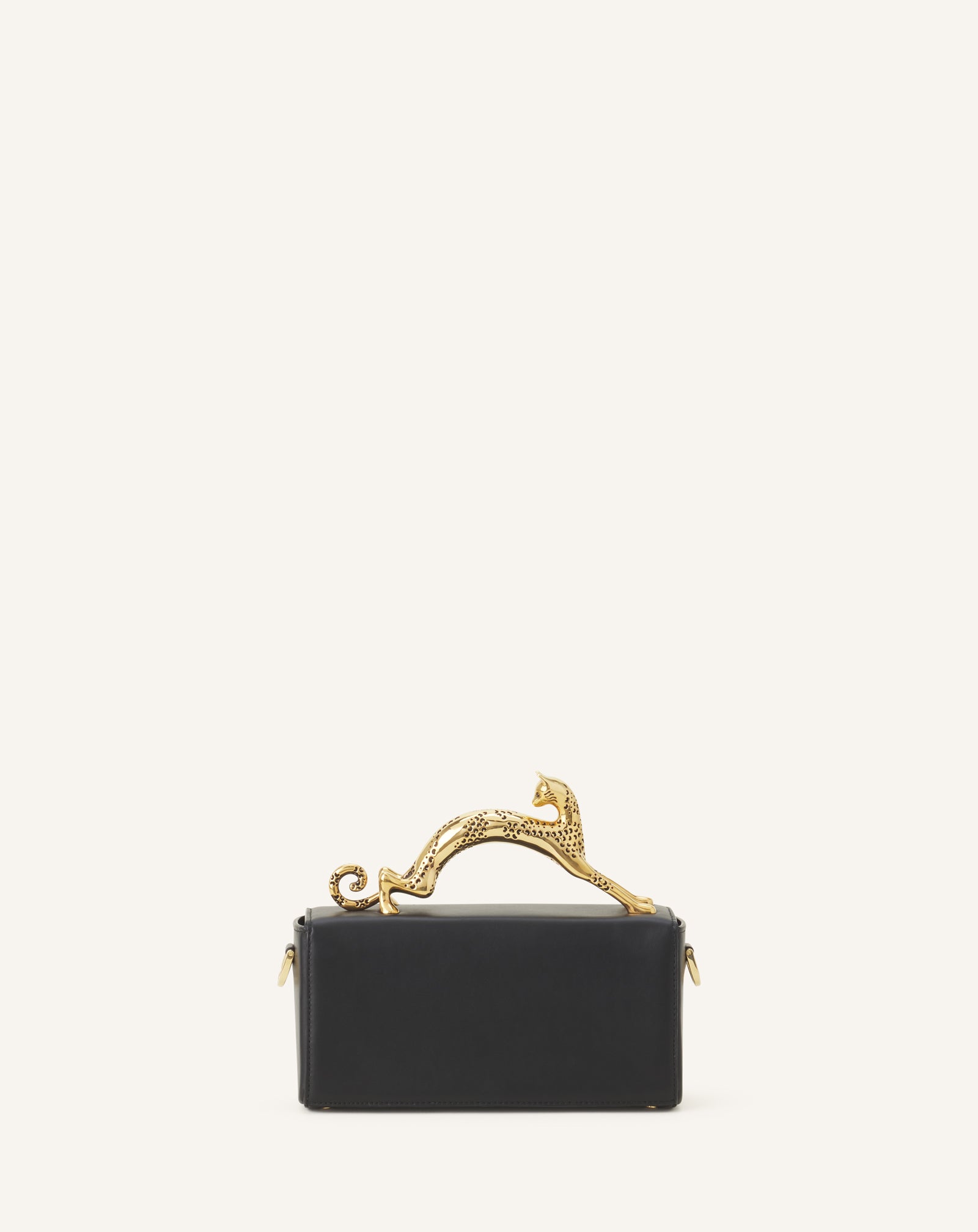 BLACK PENCIL CAT NANO BAG IN LEATHER