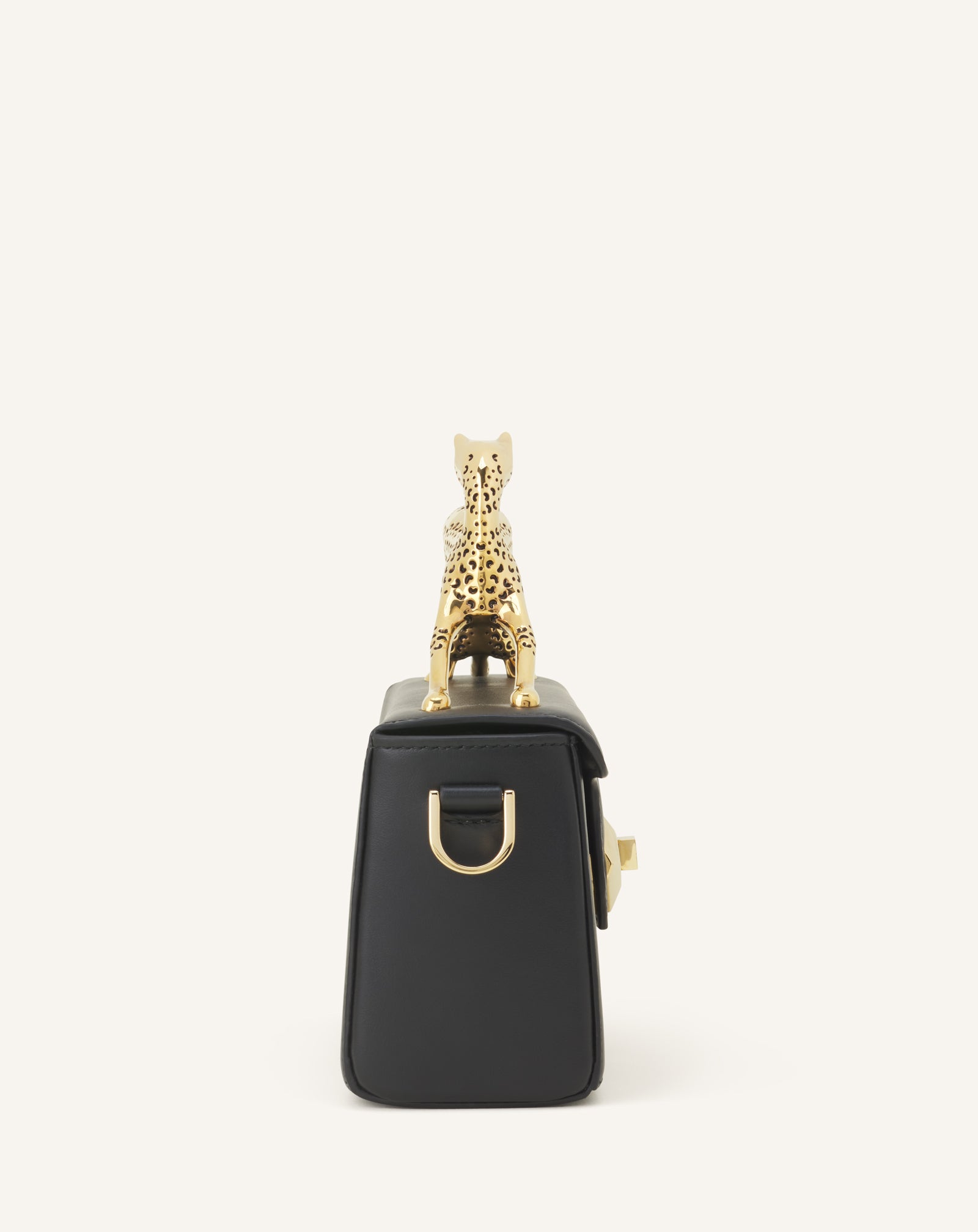 SAC PENCIL CAT EN CUIR NOIR