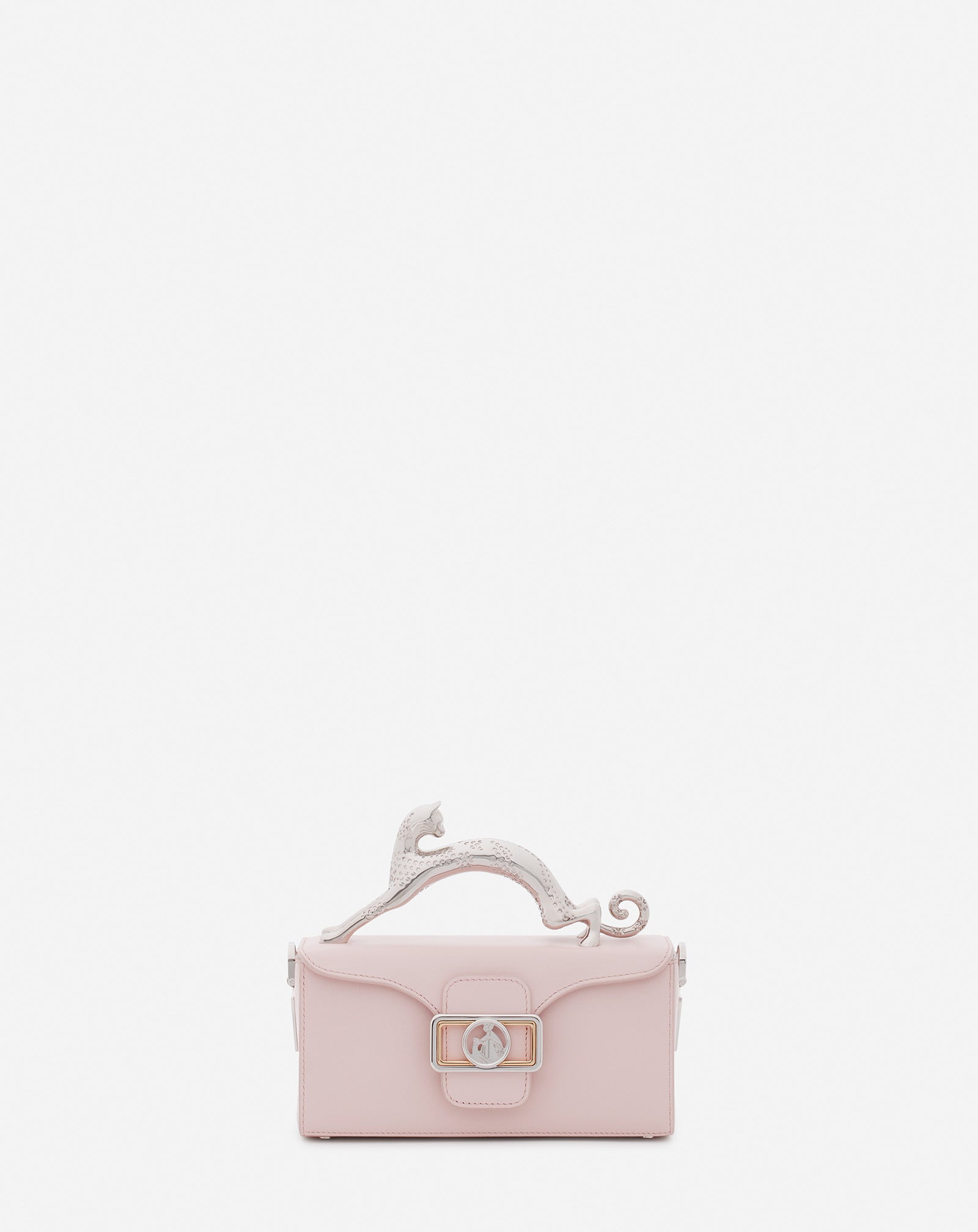 SAC PENCIL CAT NANO EN CUIR ROSE