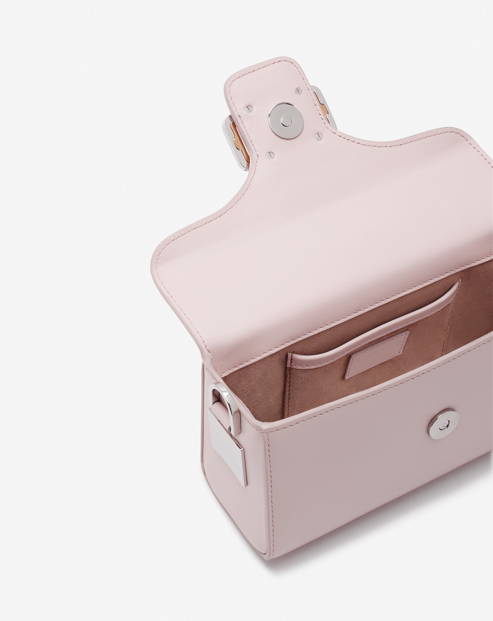 SAC PENCIL CAT NANO EN CUIR ROSE