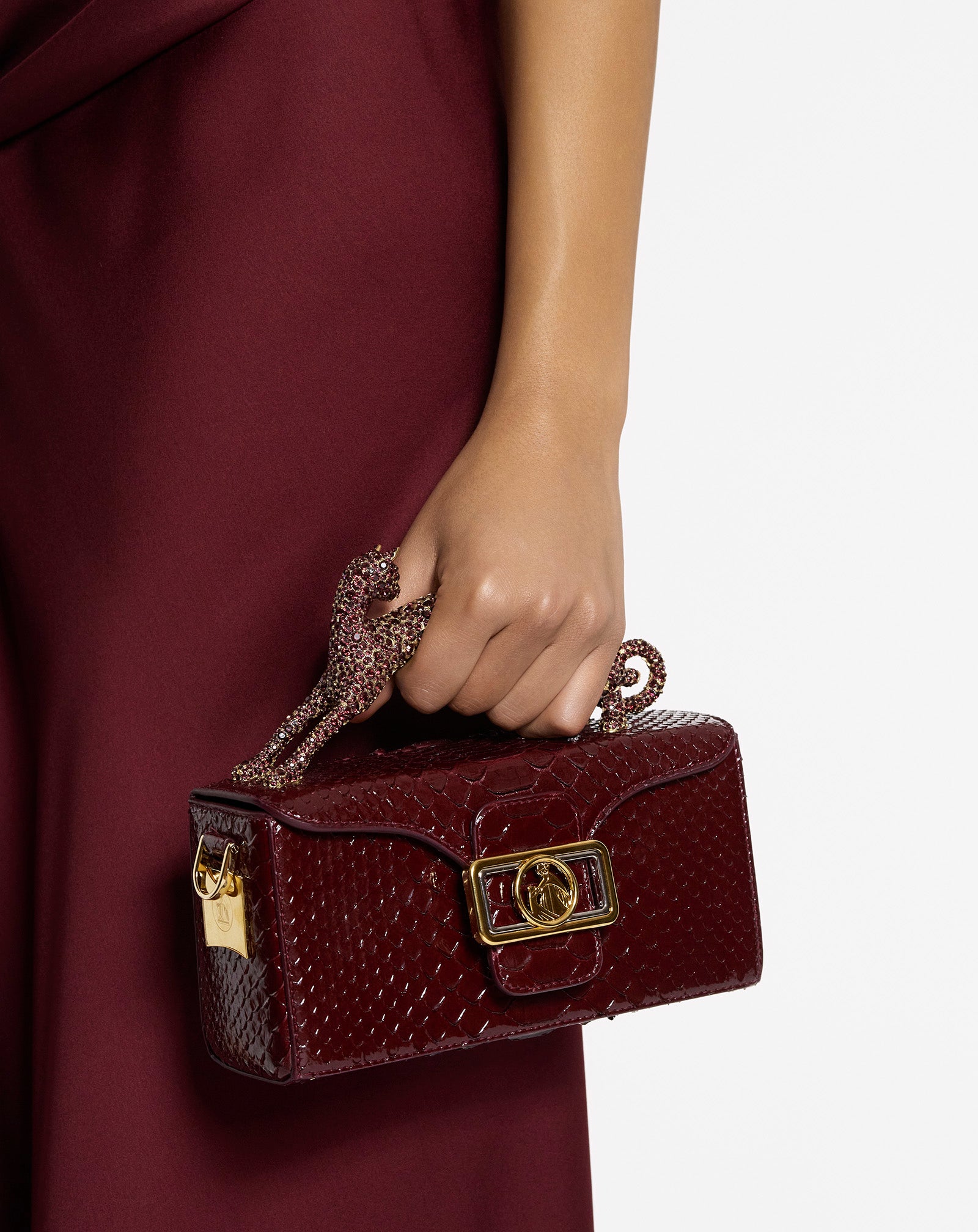 SAC PENCIL CAT EN PYTHON ET STRASS​