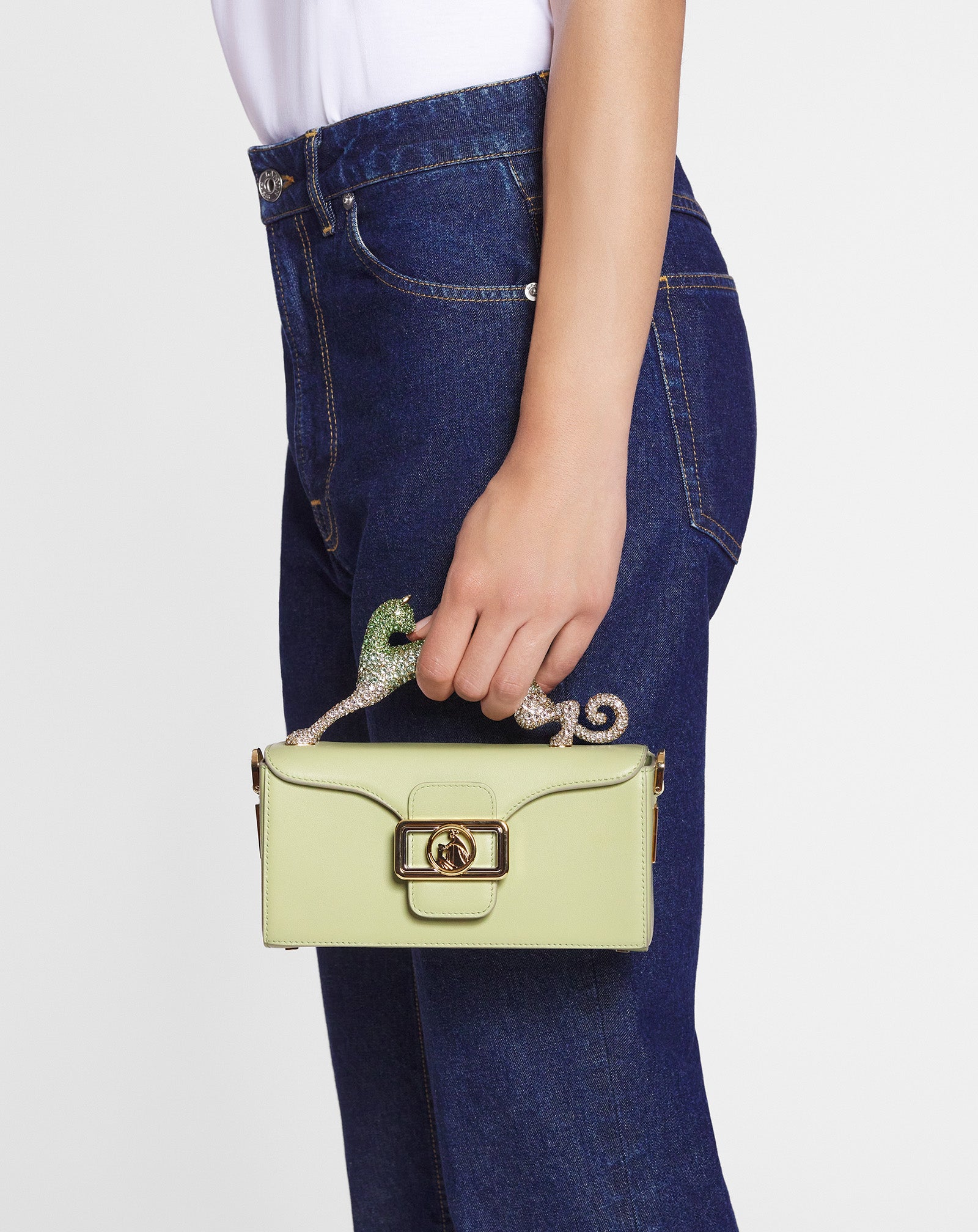SAC PENCIL CAT NANO EN CUIR ET STRASS