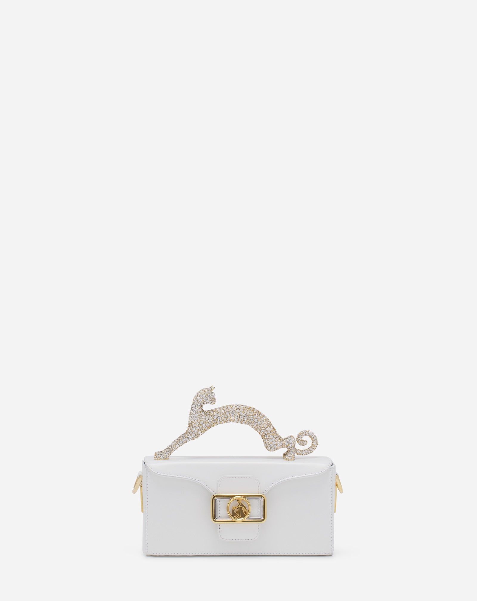 SAC PENCIL CAT EN CUIR ET STRASS