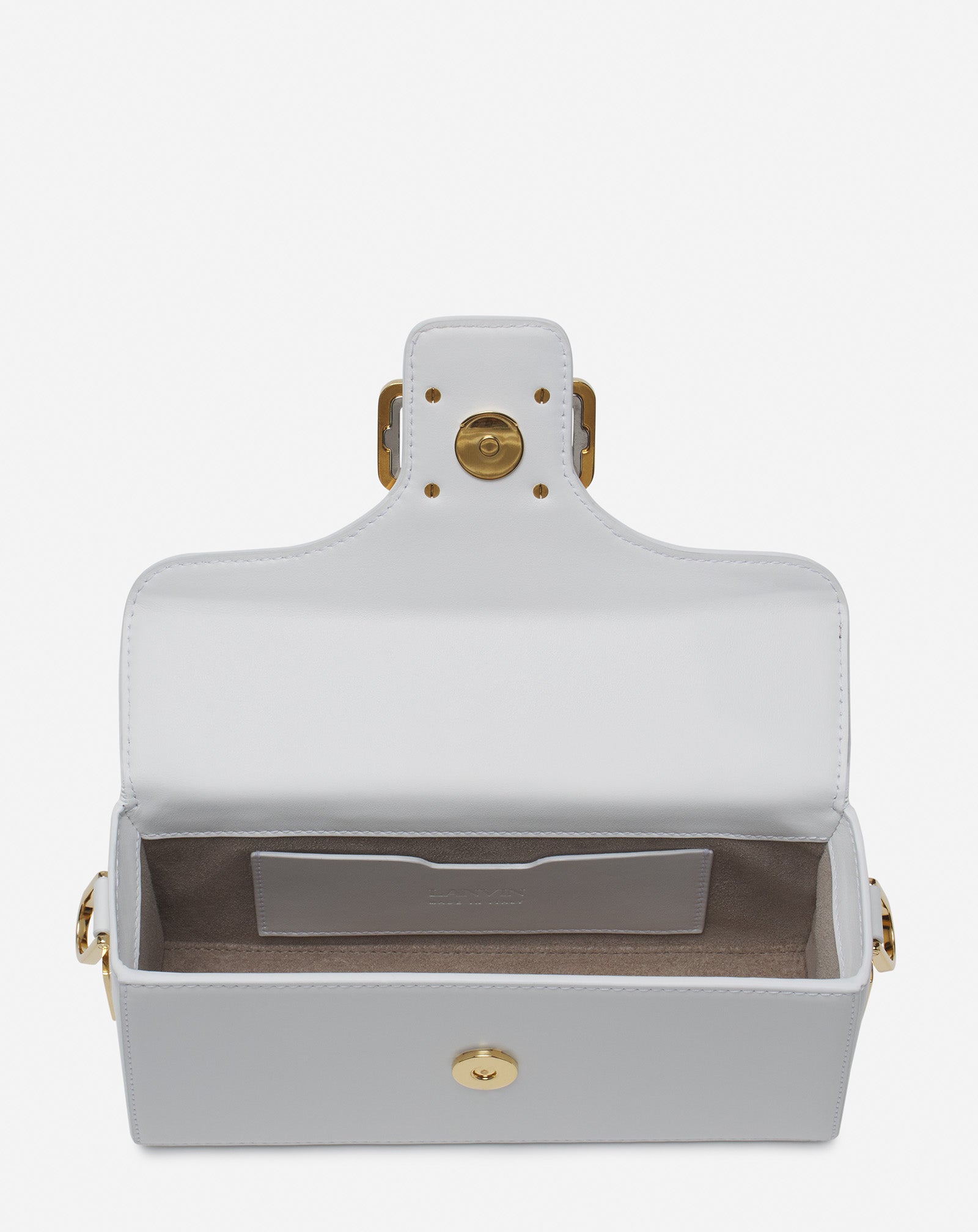 SAC PENCIL CAT EN CUIR ET STRASS BLANC